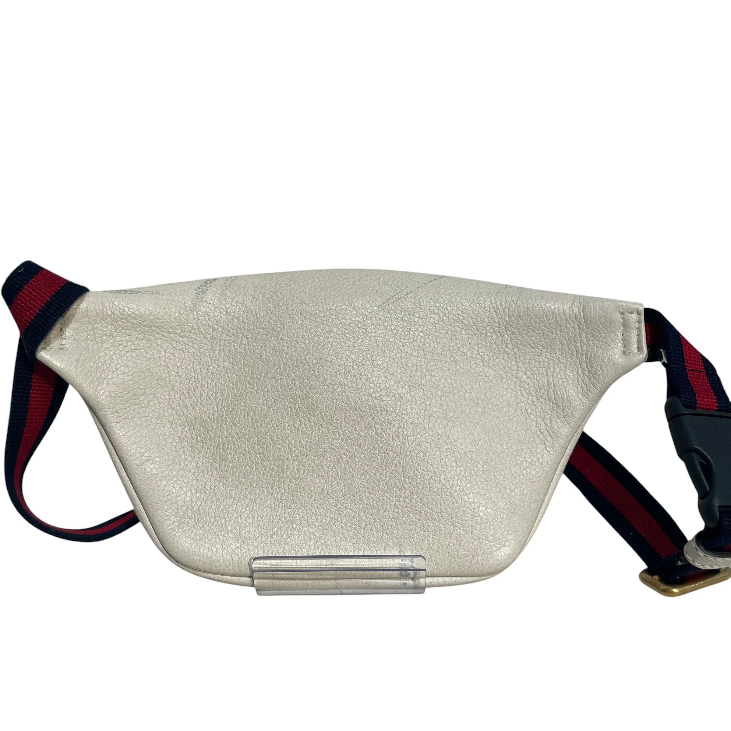 GUCCI/Fanny Pack/Graphic/Leather/WHT/Logo Belt Bag