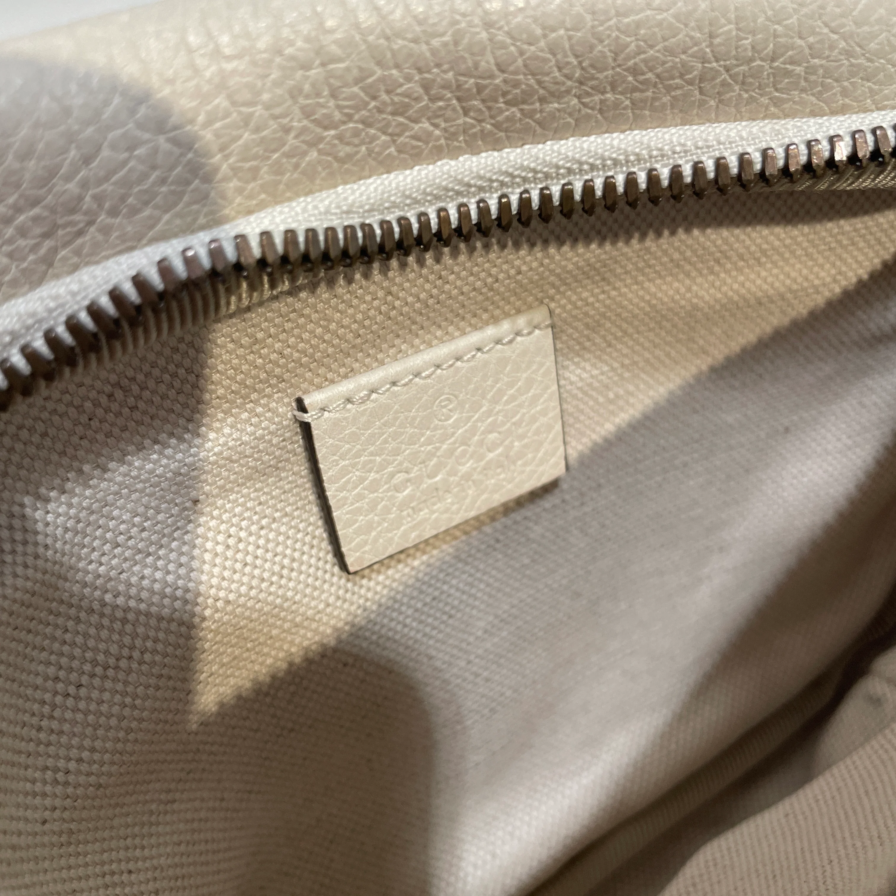 GUCCI/Fanny Pack/Graphic/Leather/WHT/Logo Belt Bag