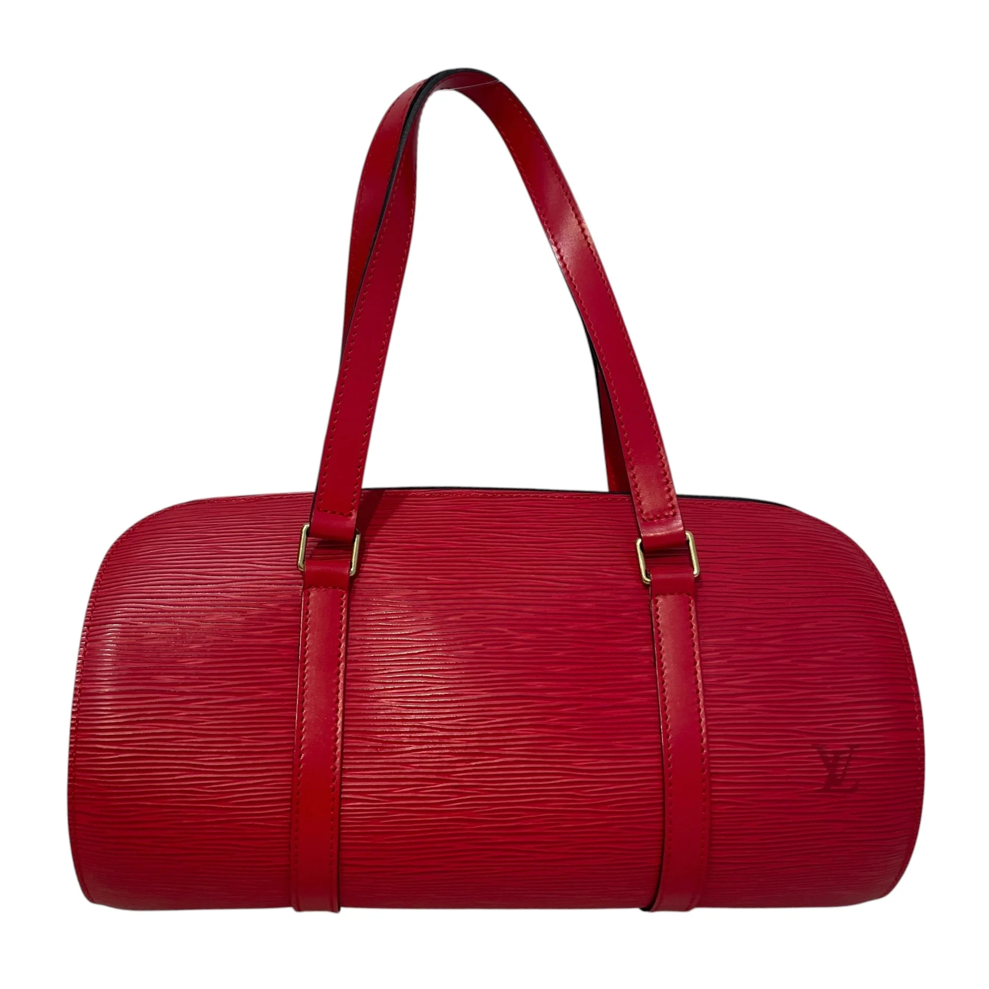 LOUIS VUITTON/Hand Bag/Leather/RED/Soufflot Epi Leather