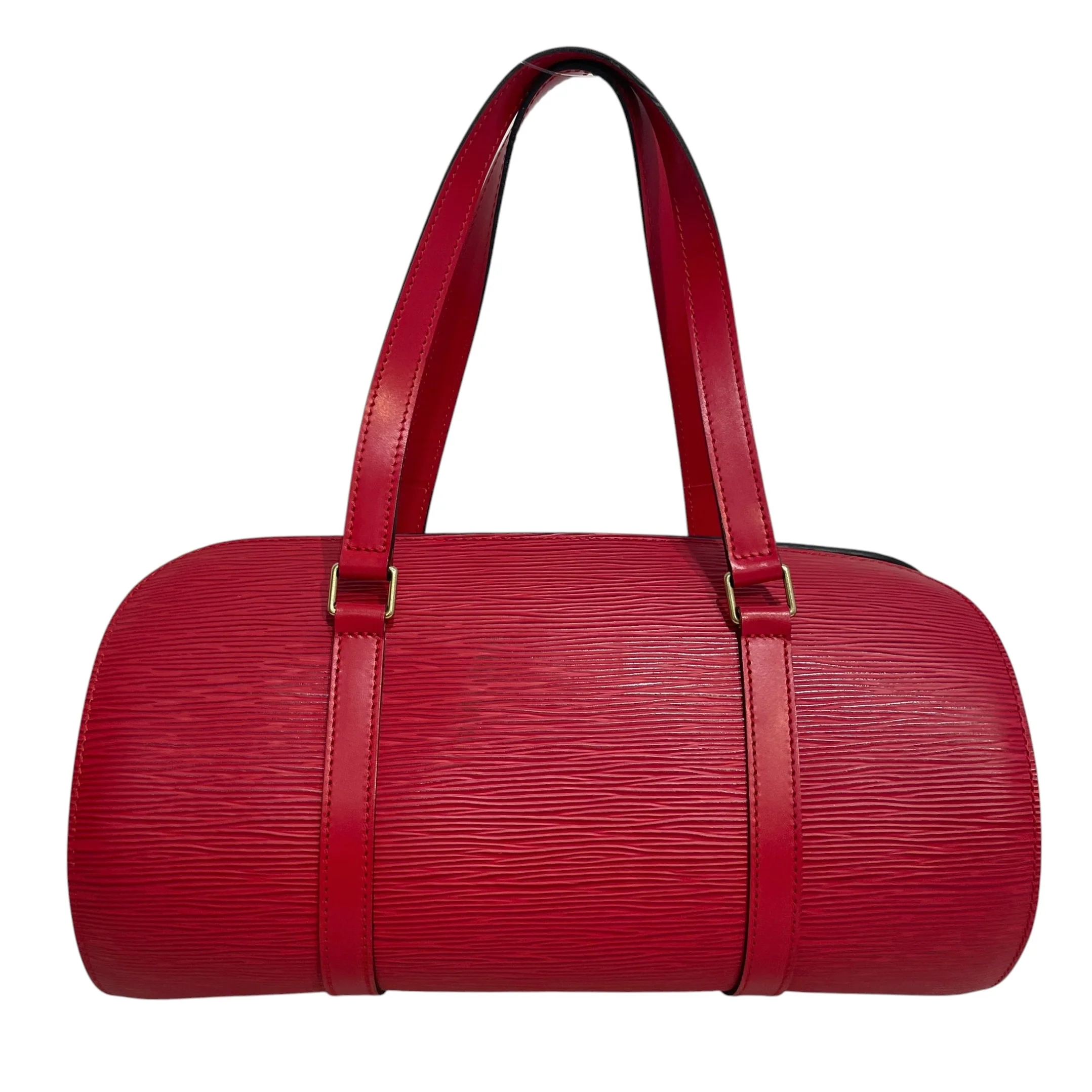 LOUIS VUITTON/Hand Bag/Leather/RED/Soufflot Epi Leather