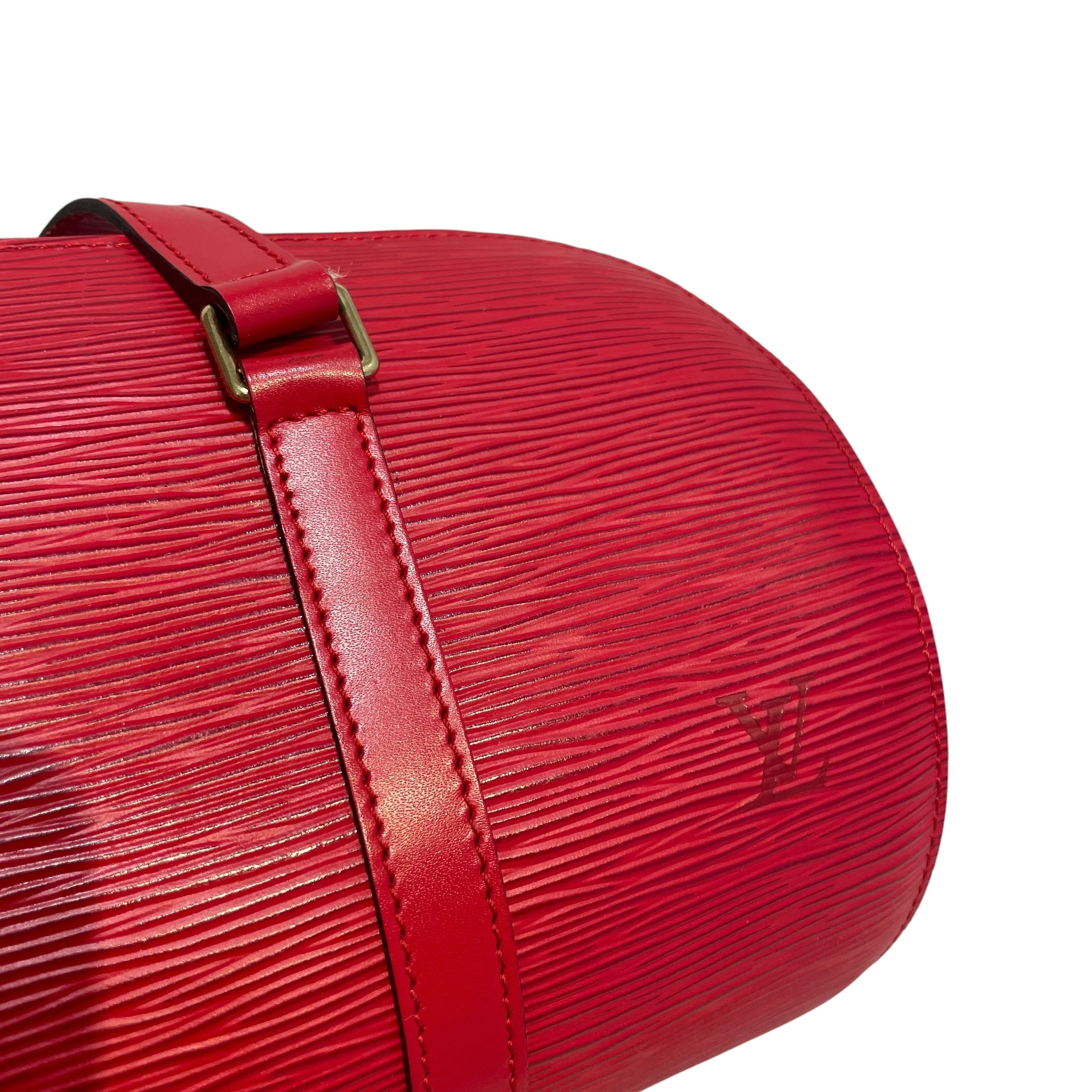 LOUIS VUITTON/Hand Bag/Leather/RED/Soufflot Epi Leather
