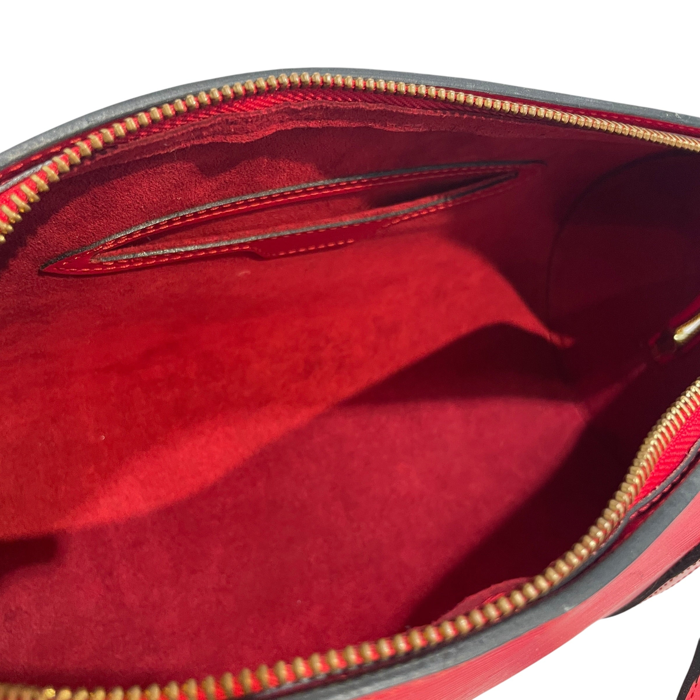 LOUIS VUITTON/Hand Bag/Leather/RED/Soufflot Epi Leather