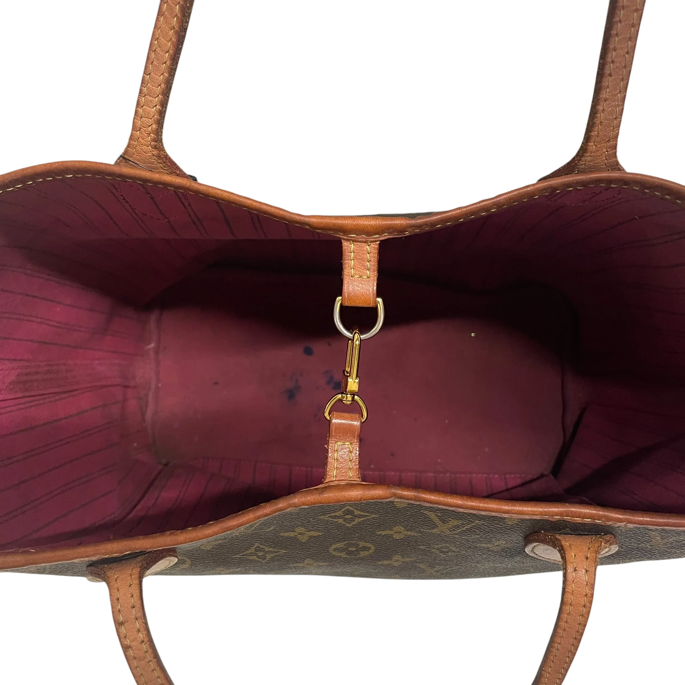 LOUIS VUITTON/Tote Bag/Monogram/Leather/BRW/MY99BW8/RED INTERIOR/STRIPE
