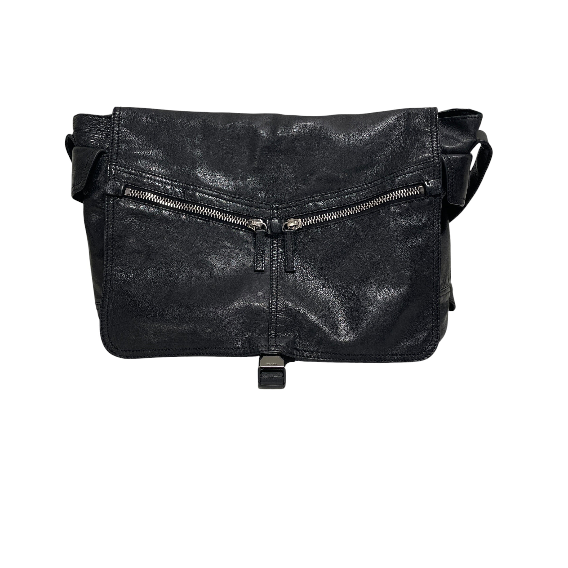 PRADA/Cross Body Bag/Leather/BLK/78QYR66