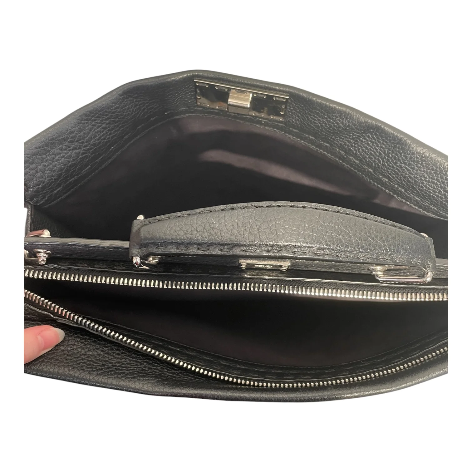 FENDI/Cross Body Bag/Leather/BLK/no. 49-48-11666