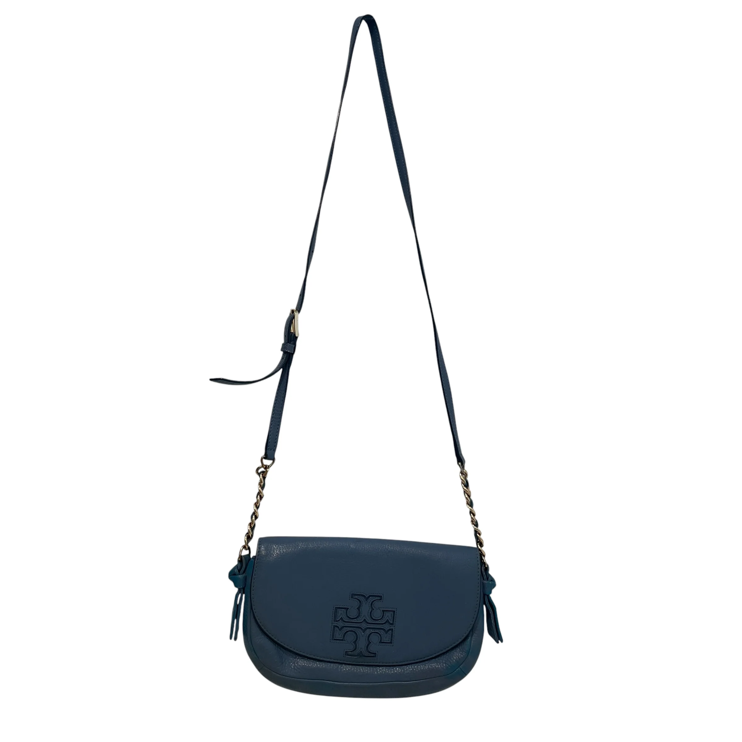 TORY BURCH/Cross Body Bag/Leather/BLU/Harper Blue Crossbody