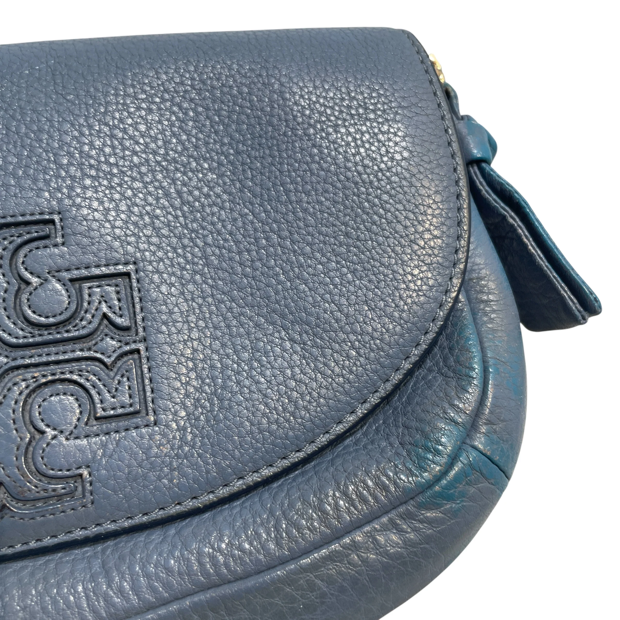 TORY BURCH/Cross Body Bag/Leather/BLU/Harper Blue Crossbody