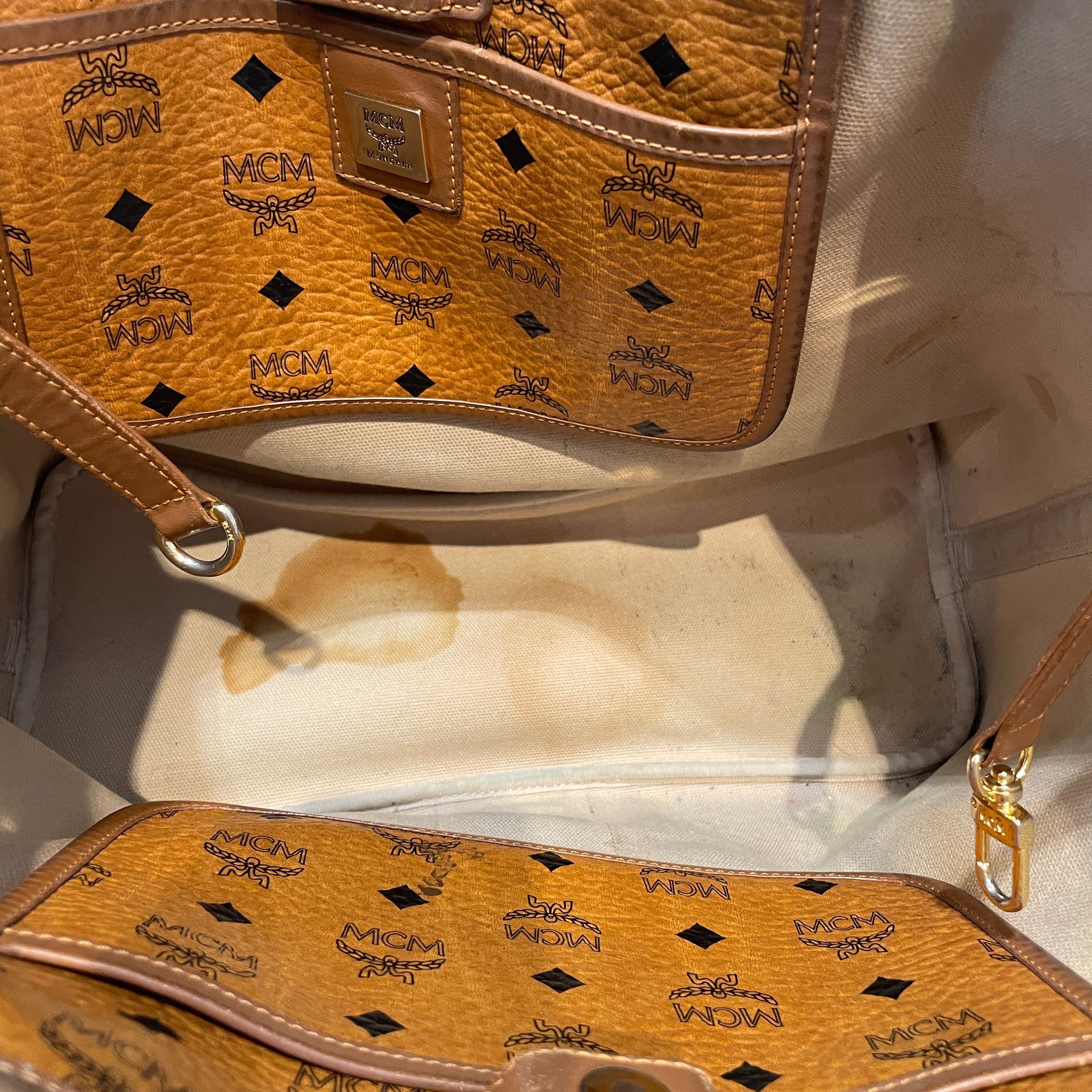 MCM/Bag/Monogram/Leather/CML/Visetos Cognac Liz Bag