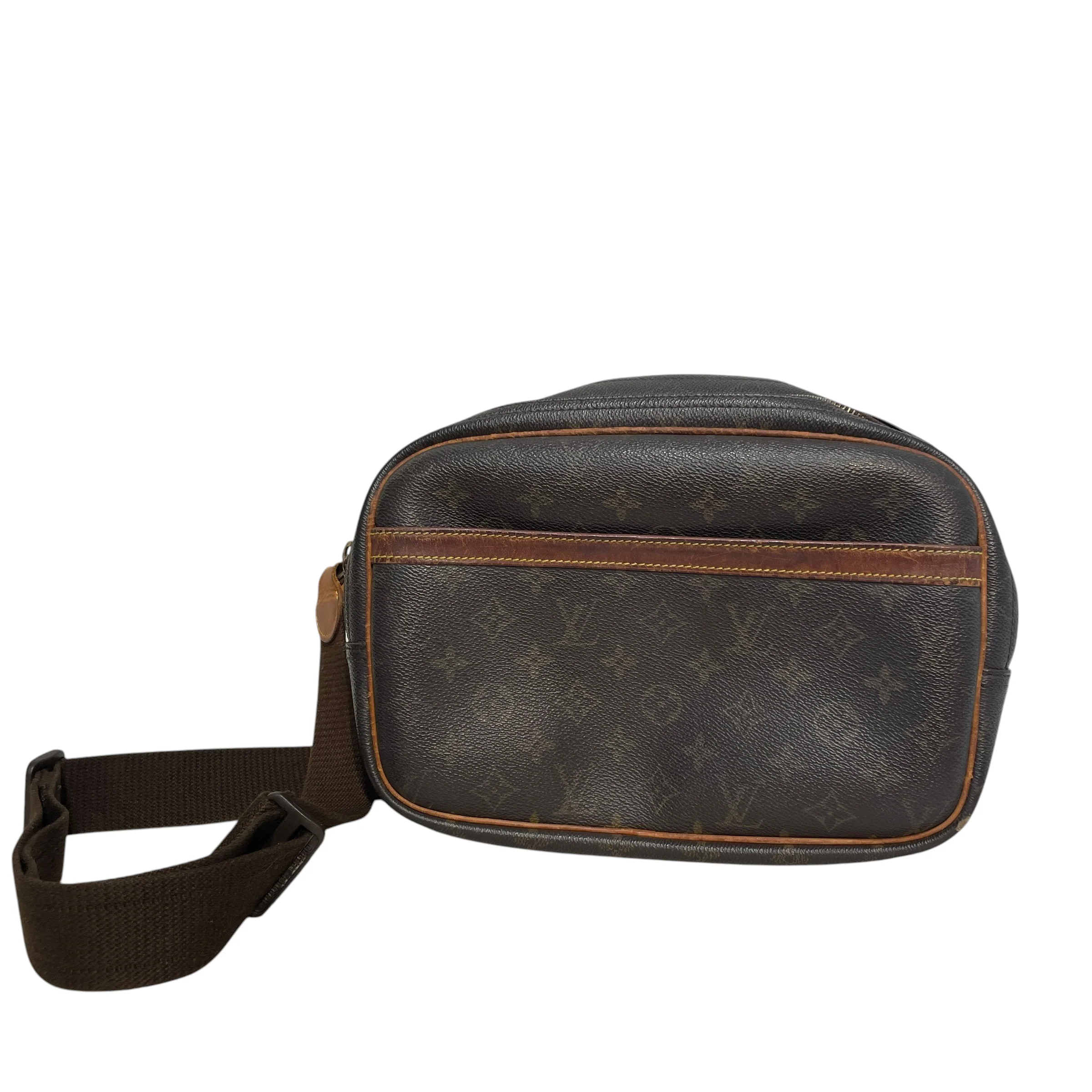 LOUIS VUITTON/Cross Body Bag/Monogram/Leather/BRW/Reporter PM Shoulder Bag