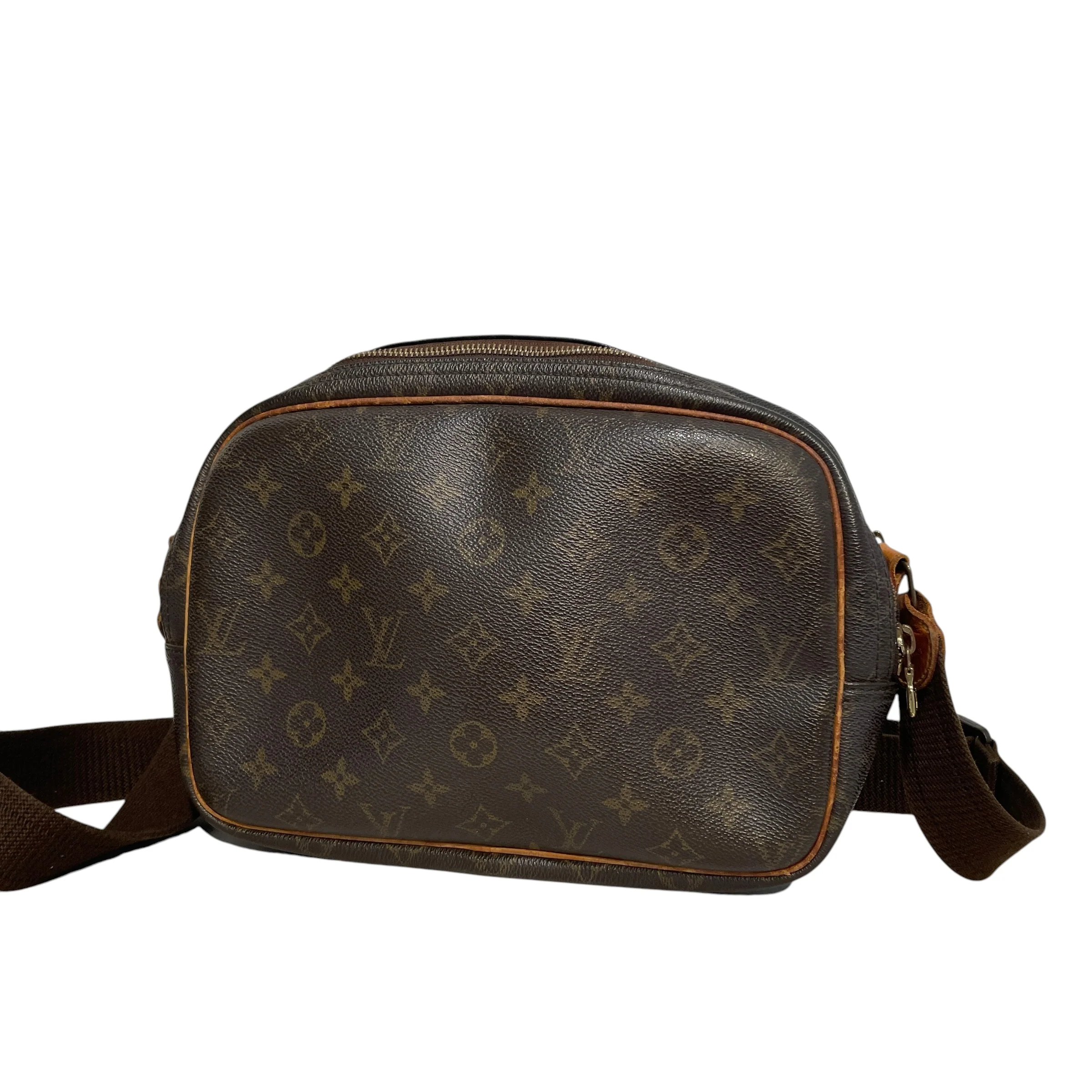 LOUIS VUITTON/Cross Body Bag/Monogram/Leather/BRW/Reporter PM Shoulder Bag