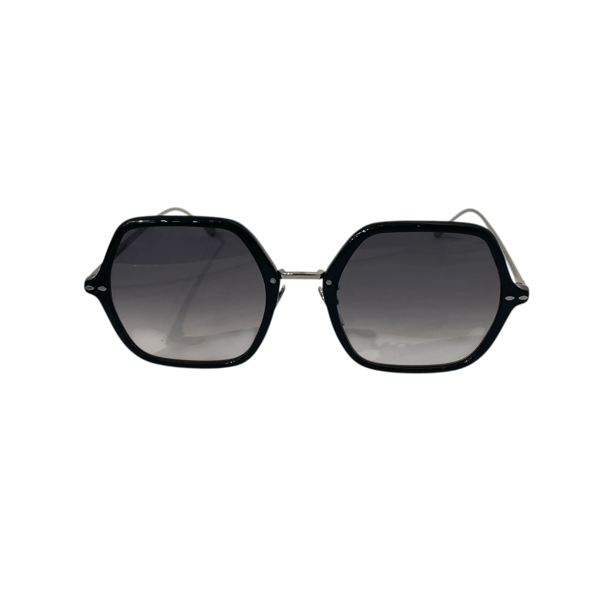 ISABEL MARANT/Sunglasses/Plastic/BLK/geometric frame gradient lens