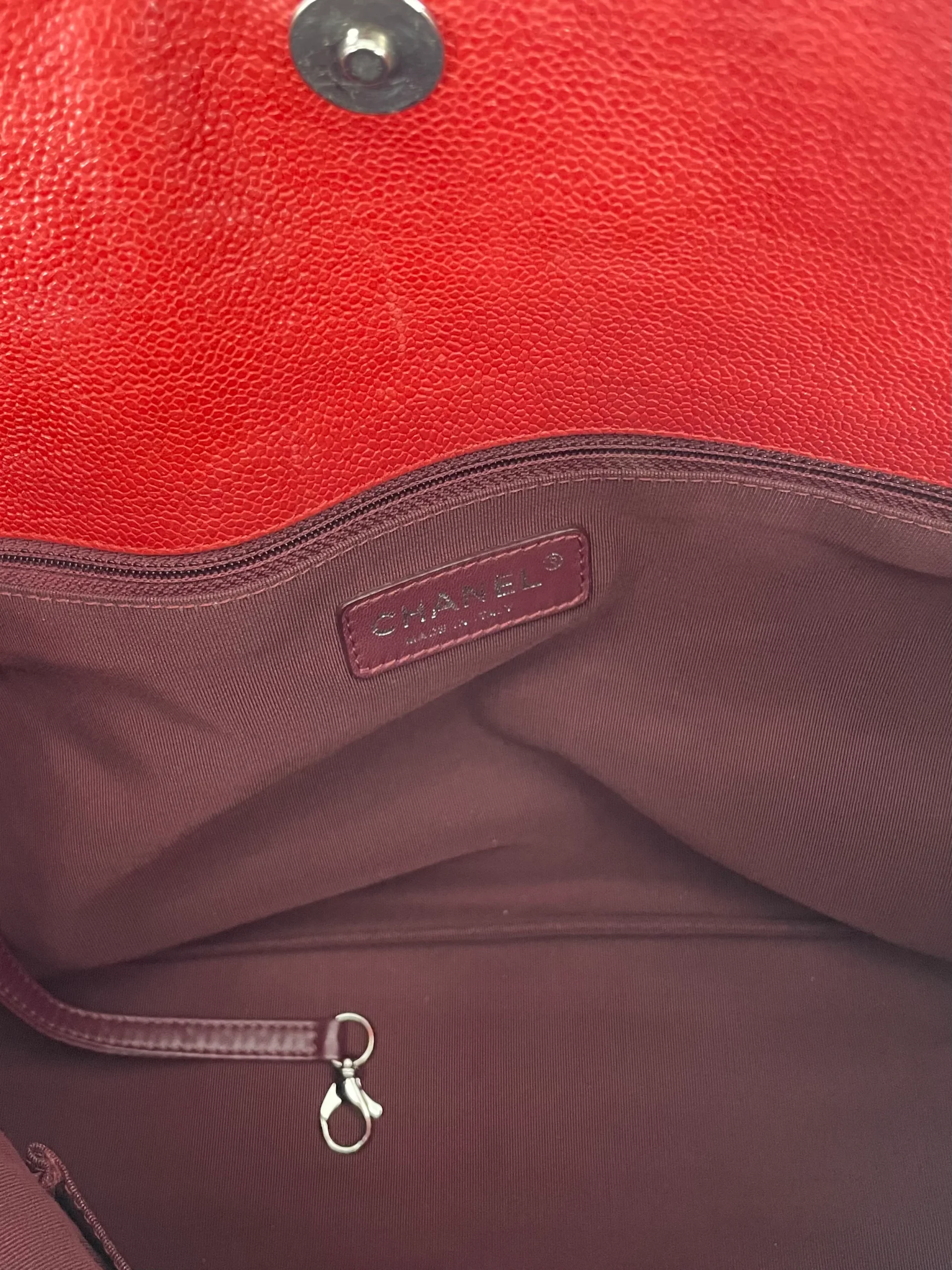 CHANEL/Tote Bag/Border/Leather/RED/FRENCH RIVIERA QUILTED HOBO