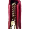 GUCCI/Cross Body Bag/Leather/RED/GG MARMONT WALLET ON CHAIN