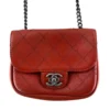 CHANEL/Cross Body Bag/Border/Leather/RED/WILD STITCH SMALL FLAP