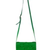BOTTEGA VENETA/Hand Bag/Border/Leather/GRN/CALFSKIN INTRECCIO CASSETTE
