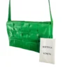 BOTTEGA VENETA/Hand Bag/Border/Leather/GRN/CALFSKIN INTRECCIO CASSETTE