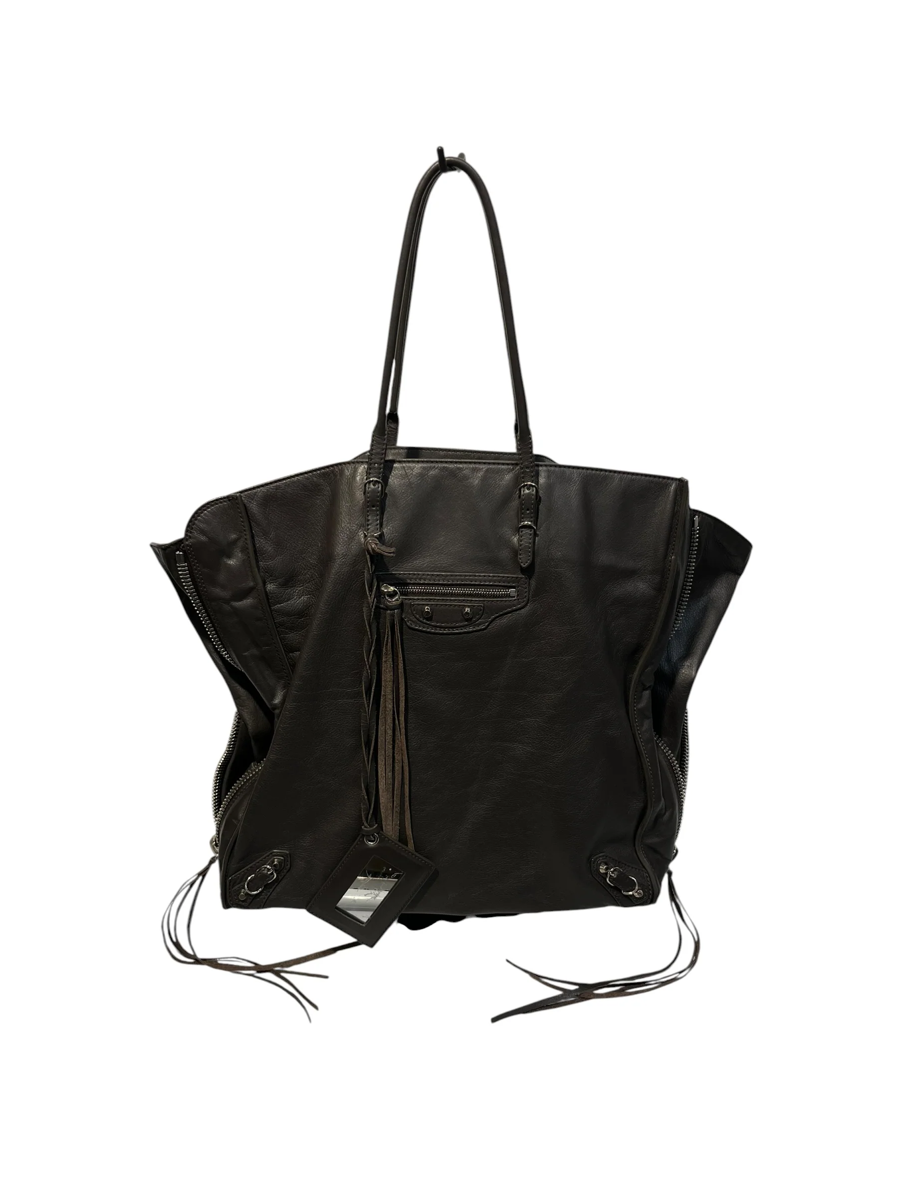 BALENCIAGA/Hand Bag/Lambskin/GRY/