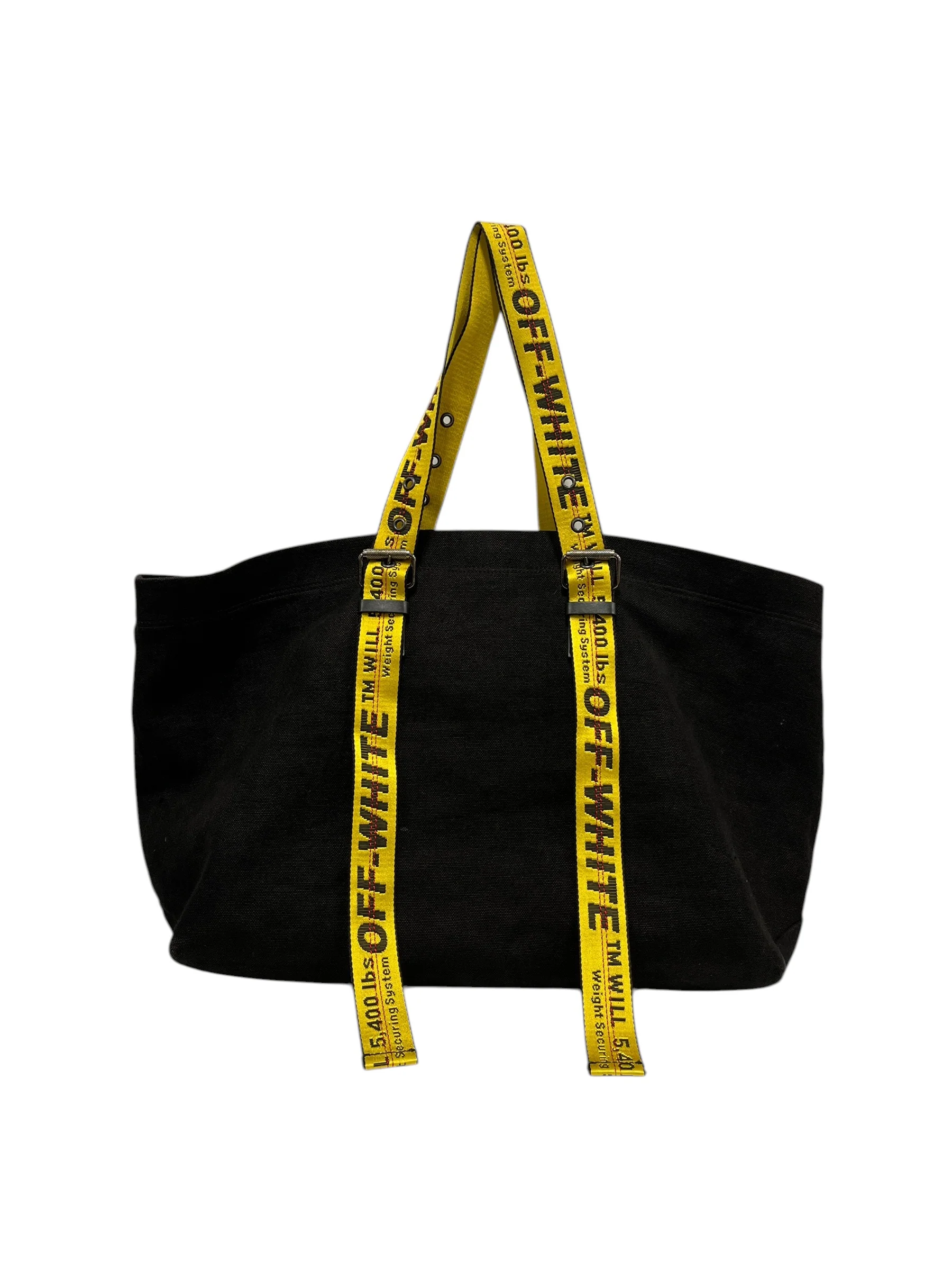 OFF-WHITE/Tote Bag/Cotton/BLK/Canvas Industrial Tote