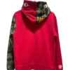 A BATHING APE/Zip Up Hoodie/L/Camouflage/Cotton/RED/Full Zip Red Camo Shark