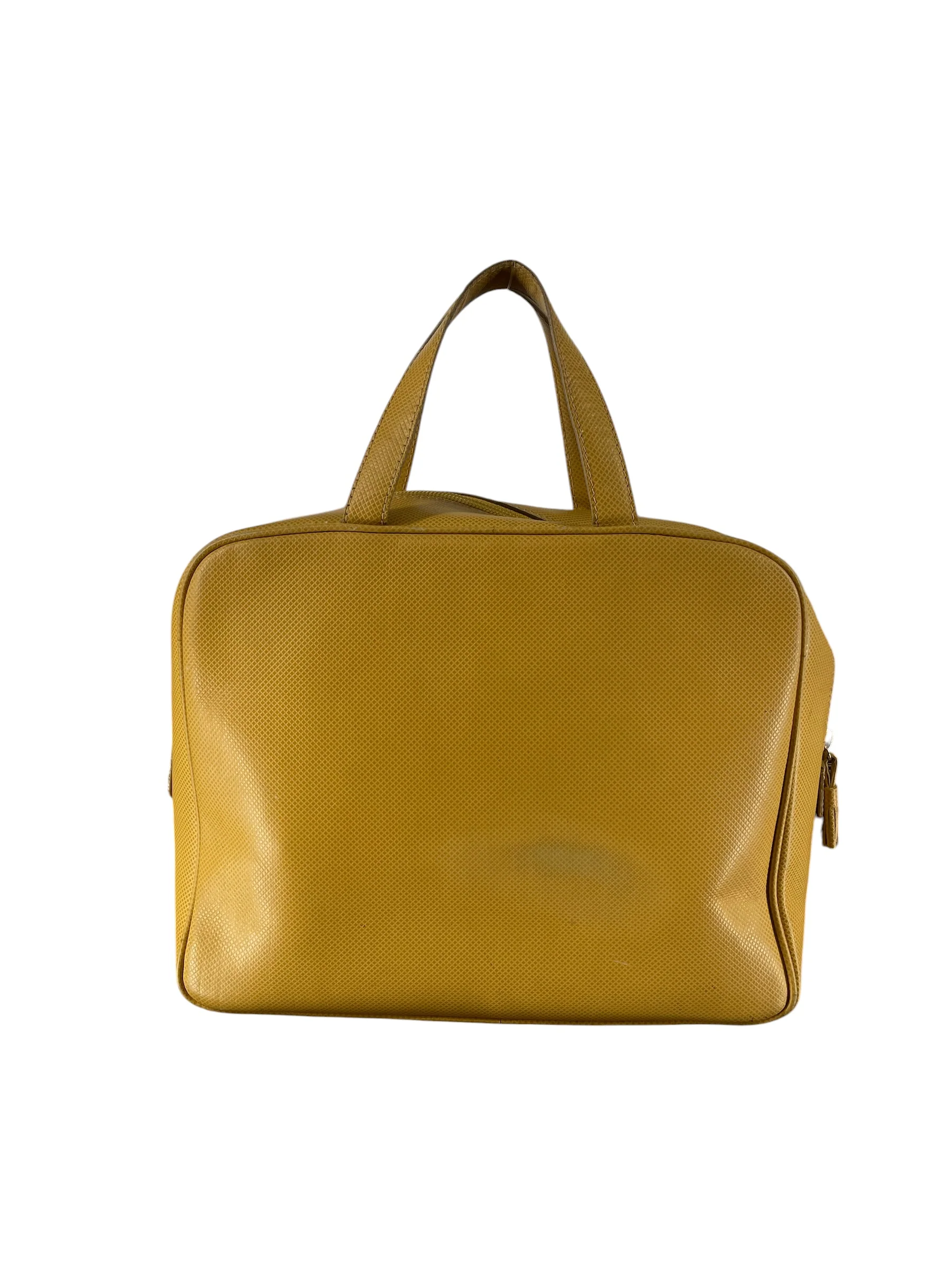 BOTTEGA VENETA/Hand Bag/Leather/YEL/BOSTON BAG TOP HANDLE