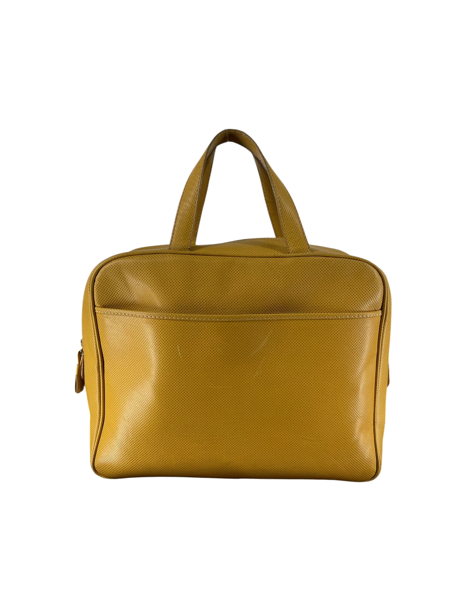 BOTTEGA VENETA/Hand Bag/Leather/YEL/BOSTON BAG TOP HANDLE