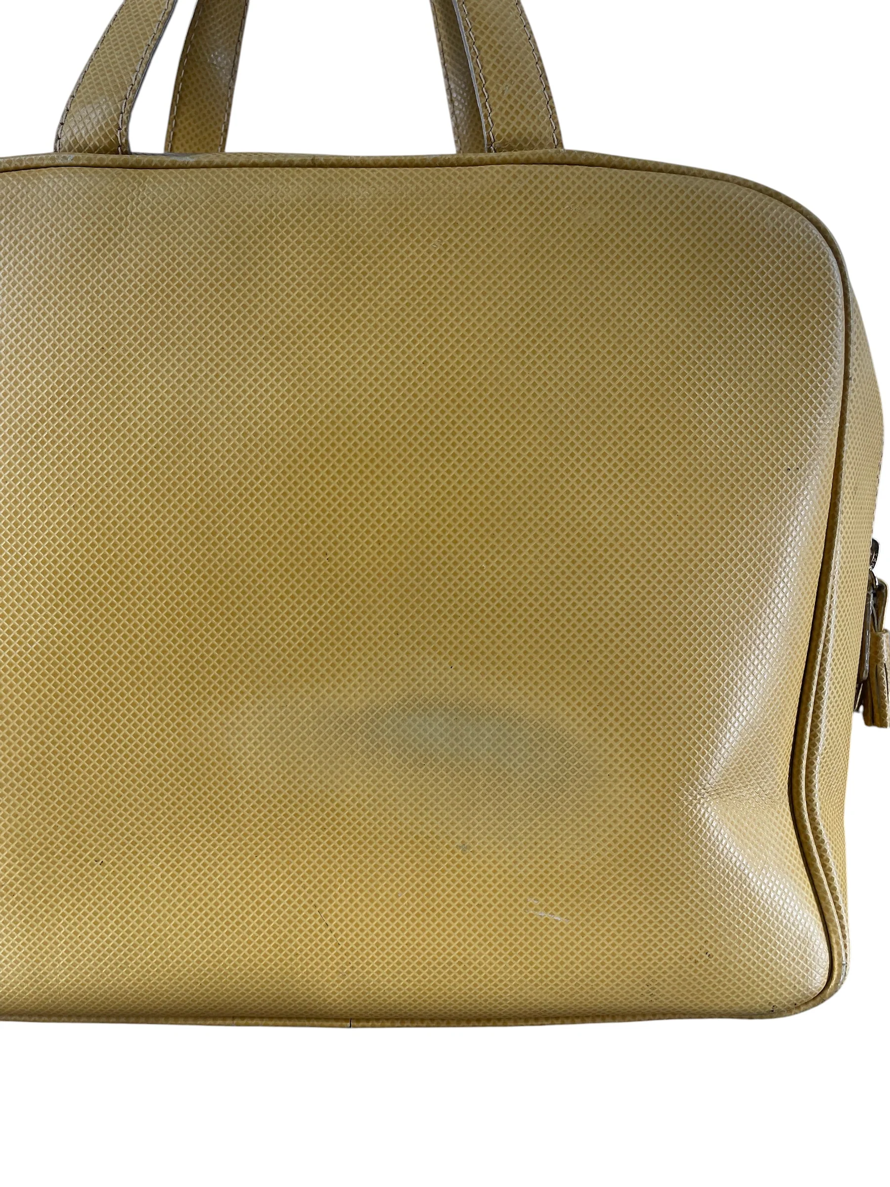 BOTTEGA VENETA/Hand Bag/Leather/YEL/BOSTON BAG TOP HANDLE