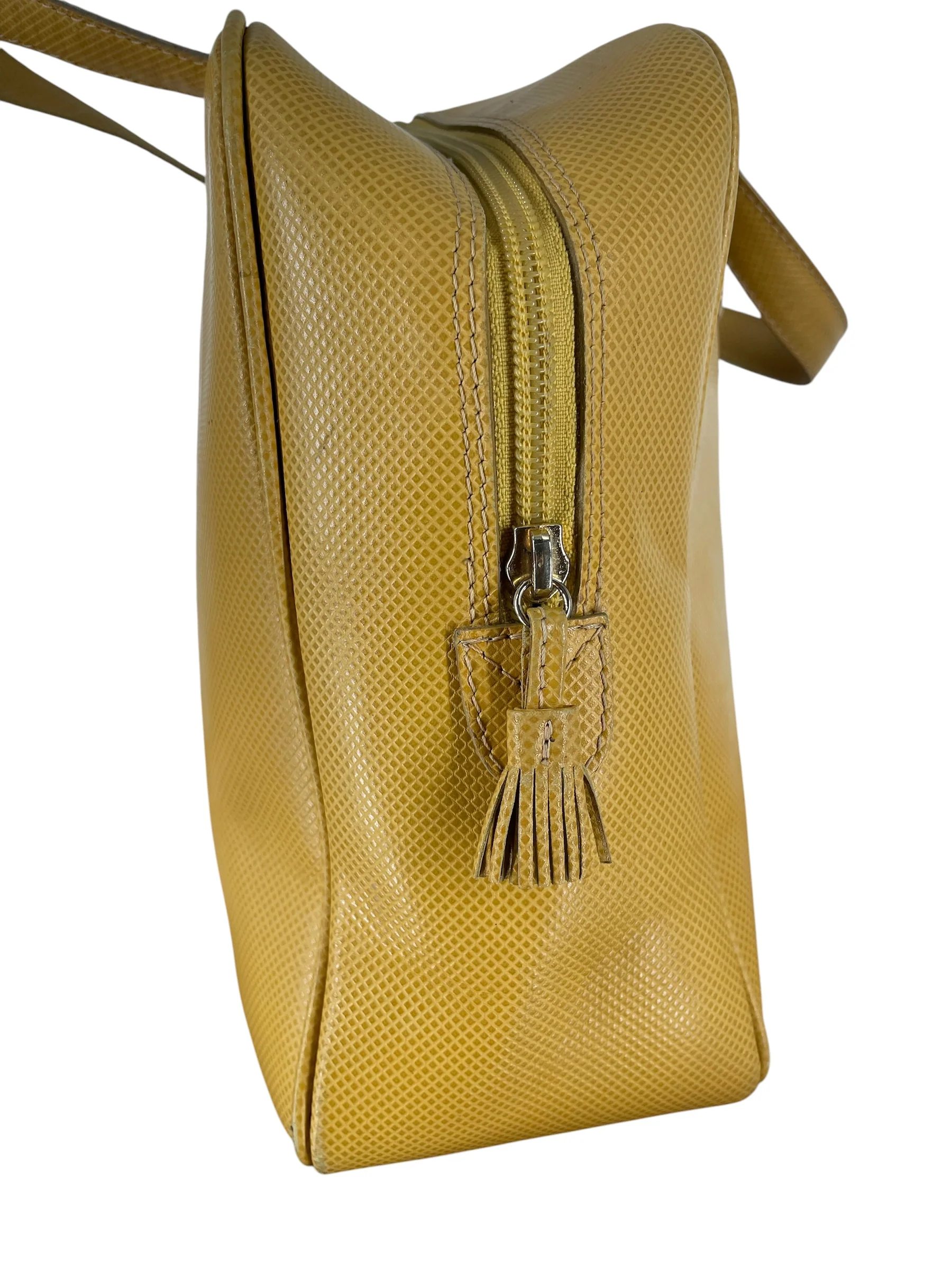 BOTTEGA VENETA/Hand Bag/Leather/YEL/BOSTON BAG TOP HANDLE