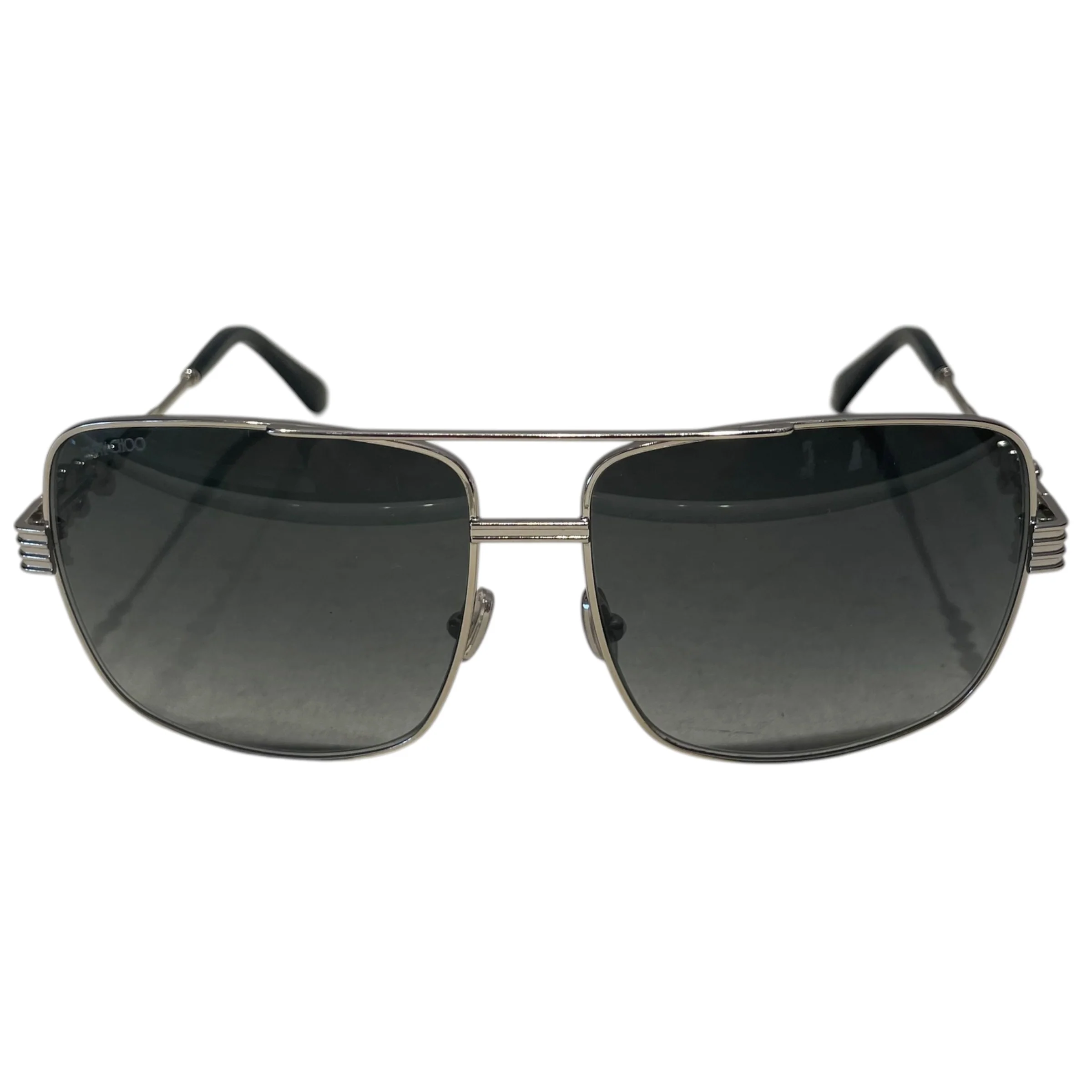 JIMMY CHOO/Sunglasses/Metal/SLV/geweled aviator