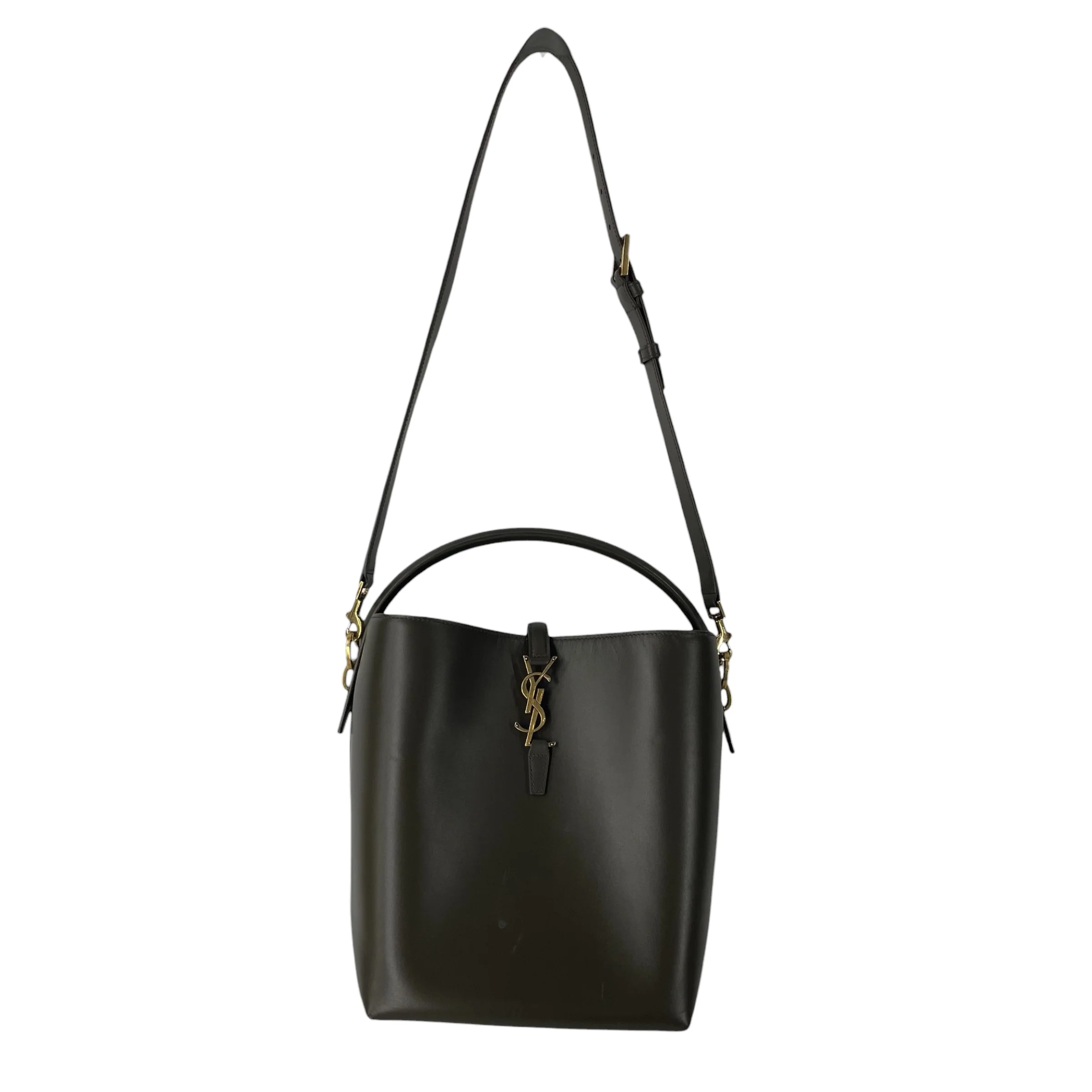 YVES SAINT LAURENT/Tote Bag/Leather/GRN/BUCKET BAG
