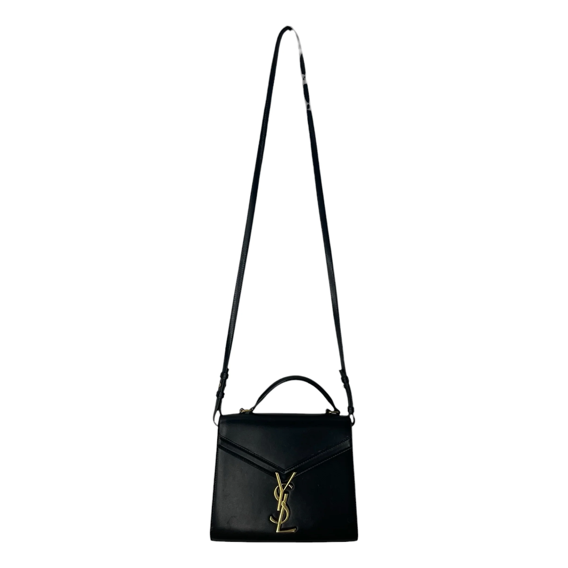 2368-yves-saint-laurent-hand-bag-leather-blk-cassandra-bag-1.webp YVES SAINT LAURENT/Hand Bag/Leather/BLK/CASSANDRA BAG