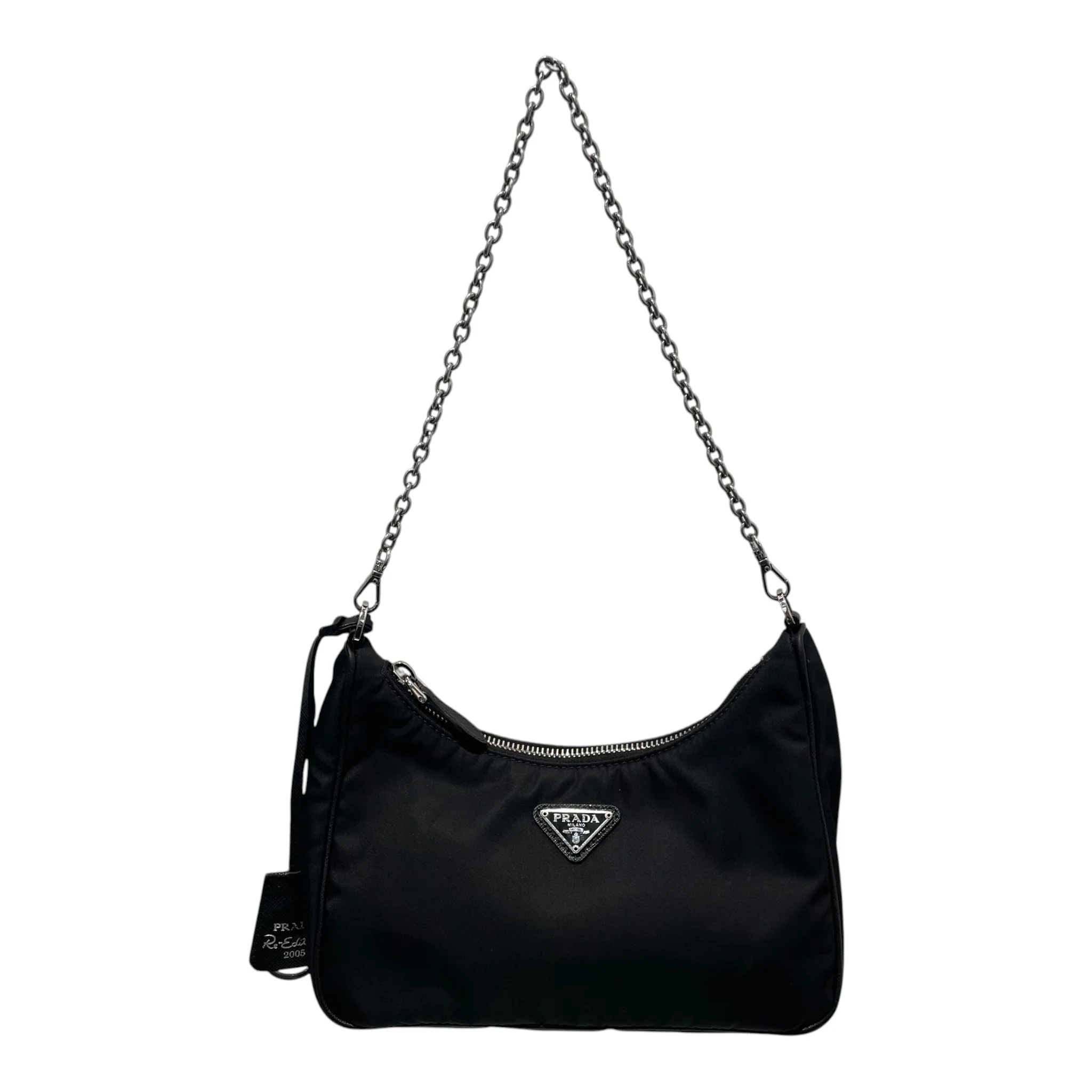 2372-prada-hand-bag-nylon-blk-redition-hobo-1.webp PRADA/Hand Bag/Nylon/BLK/REDITION HOBO