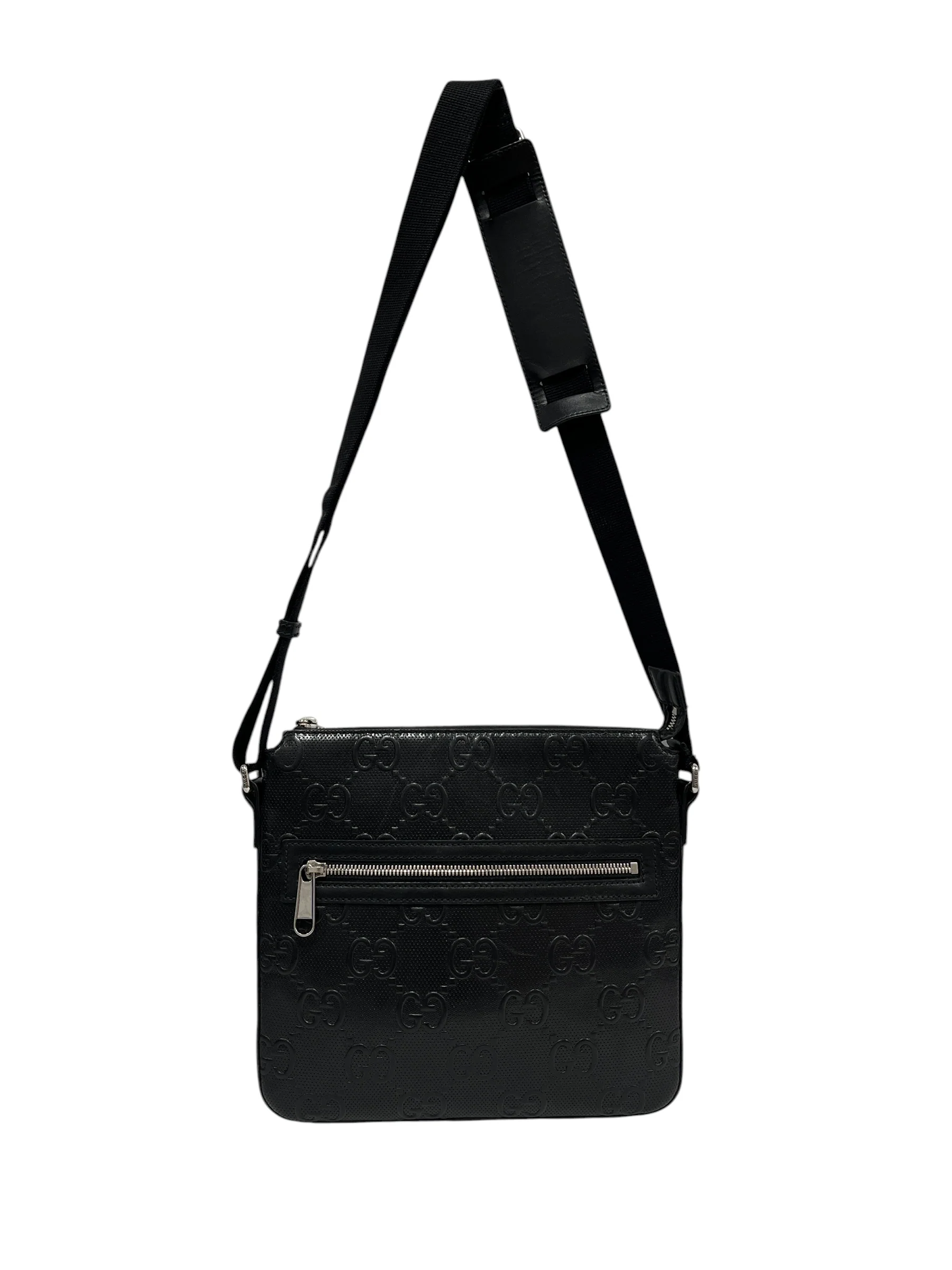 GUCCI/Cross Body Bag/Monogram/Leather/BLK/406410-498879