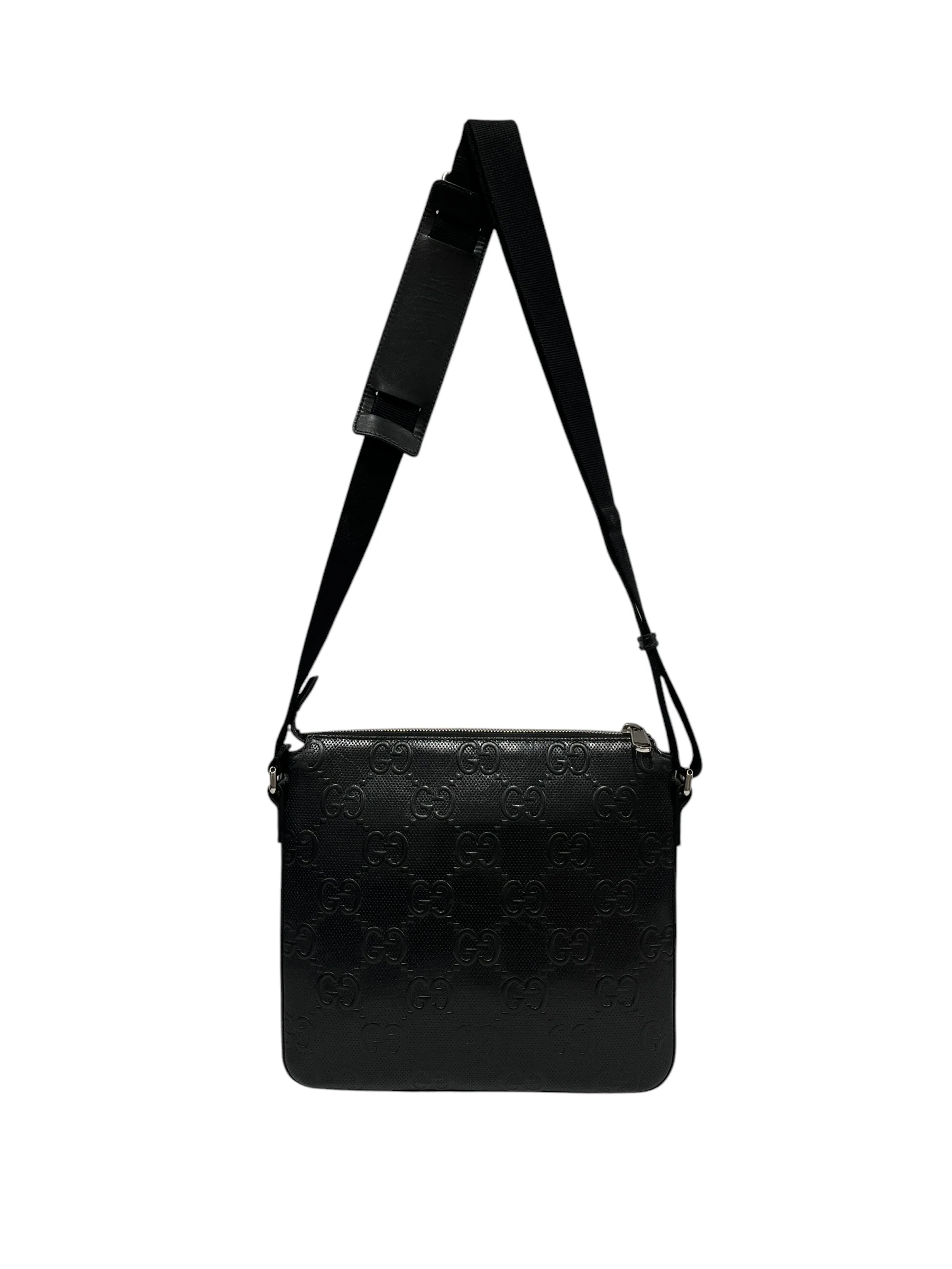 GUCCI/Cross Body Bag/Monogram/Leather/BLK/406410-498879