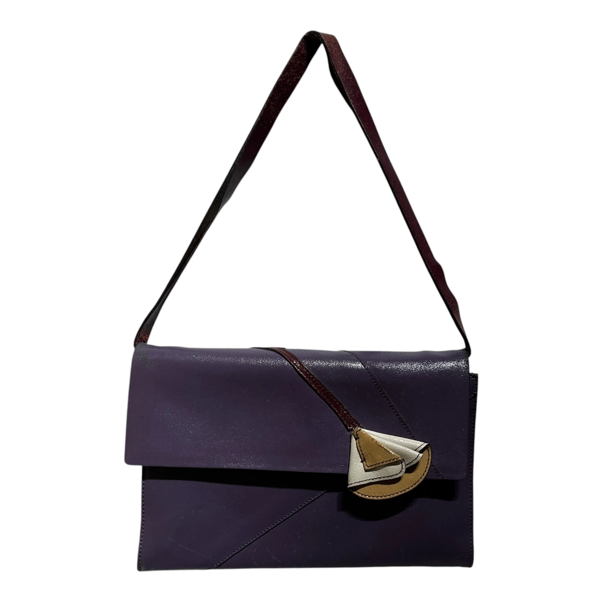 MIU MIU/Hand Bag/Leather/PPL/LEATHER FLOWER DETAIL