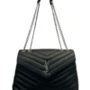 YVES SAINT LAURENT/Hand Bag/Leather/BLK/