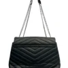 YVES SAINT LAURENT/Hand Bag/Leather/BLK/