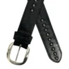 GOLDEN GOOSE/Belt/Leather/BLK/leather over studs