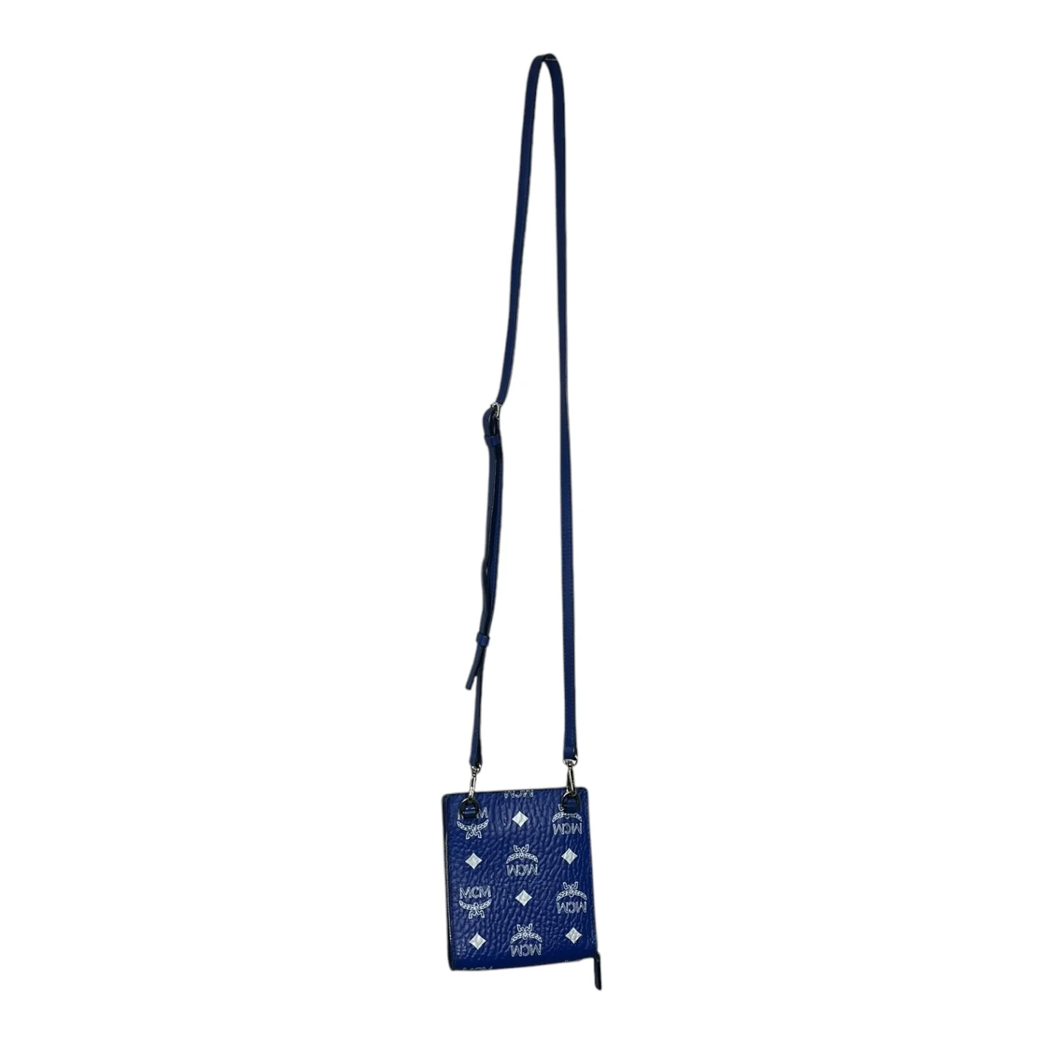 MCM/Cross Body Bag/All Over Print/Leather/BLU/Visetos AOP Bag