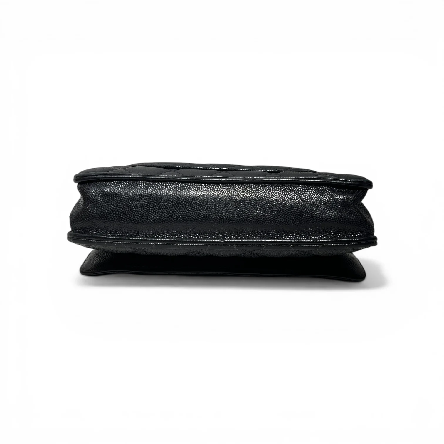 CHANEL/Cross Body Bag/Leather/BLK/CAVIAR QUILTED/ worn inside