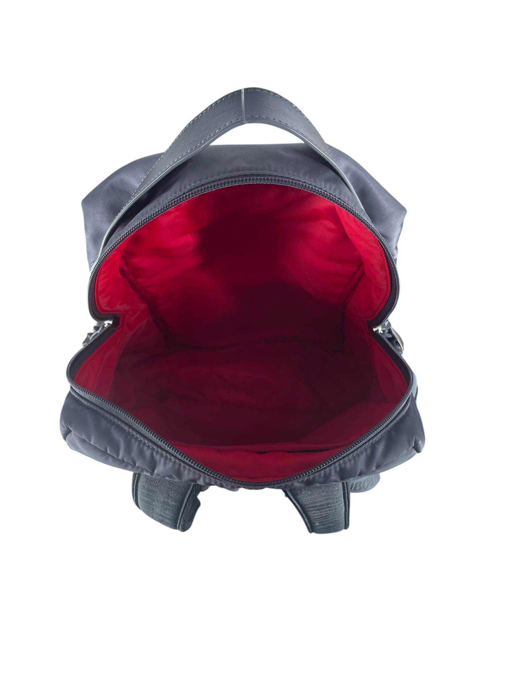 Christian Louboutin/Backpack/Polyester/GRY/LOGO EMBOSSED NYLON