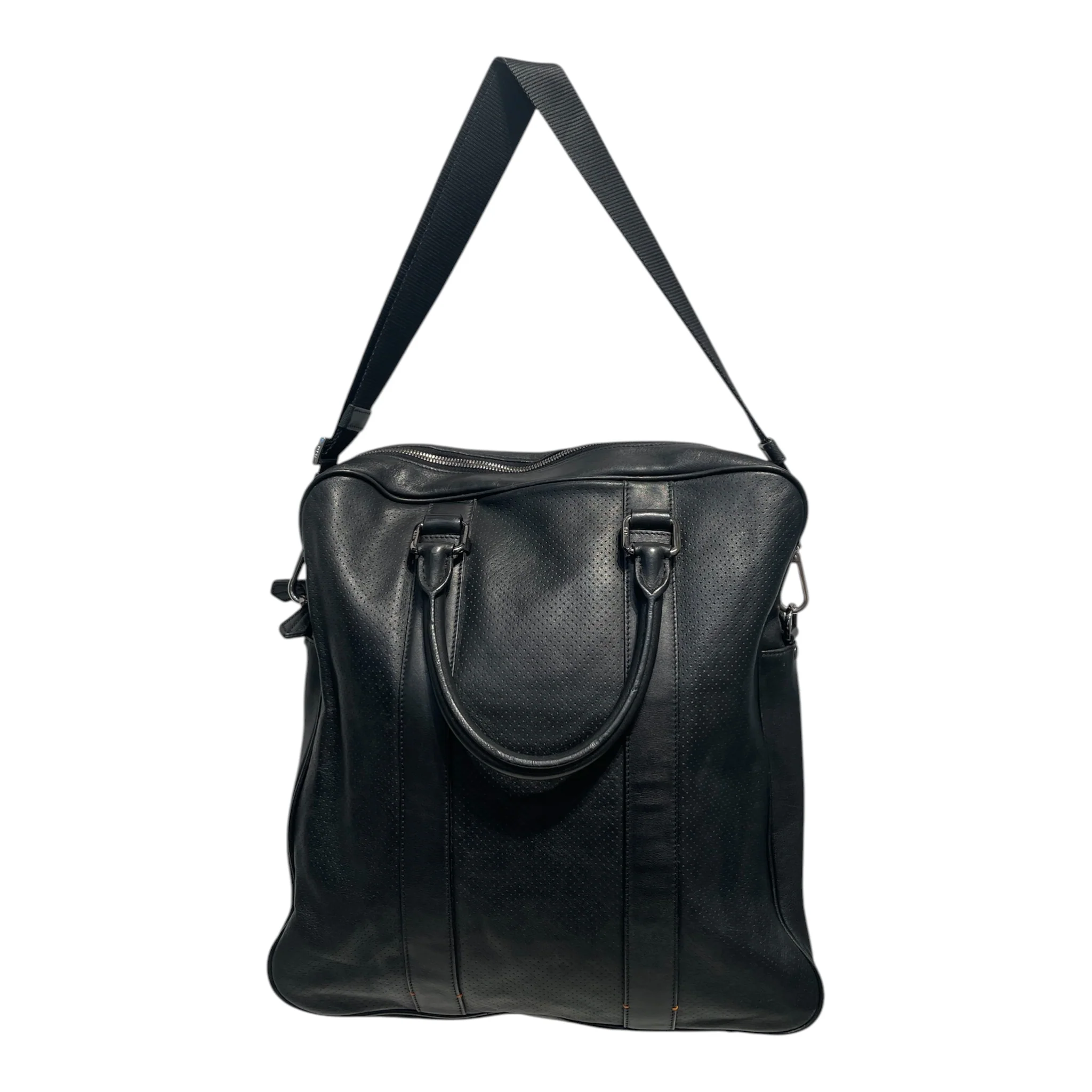 MCM/Briefcase/Leather/BLK/