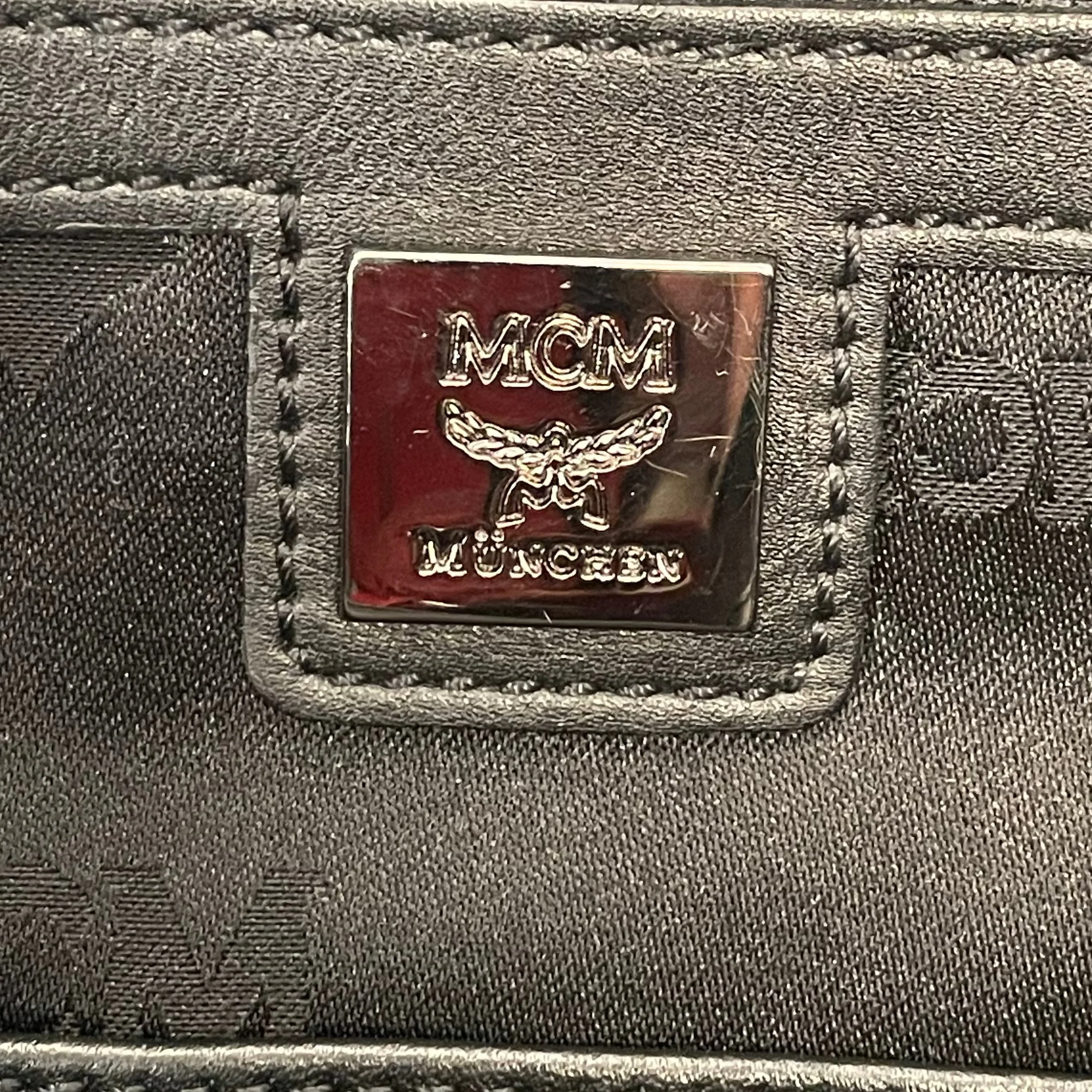 MCM/Briefcase/Leather/BLK/