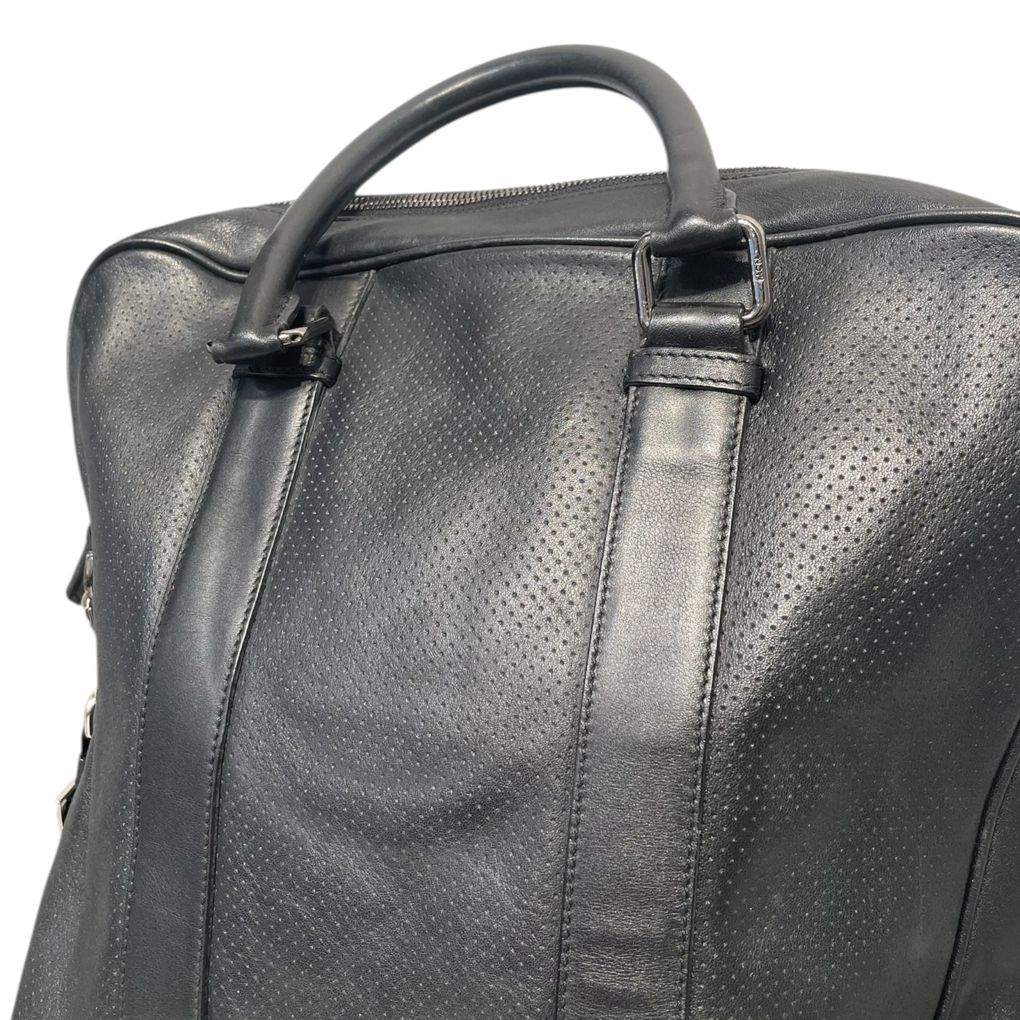 MCM/Briefcase/Leather/BLK/