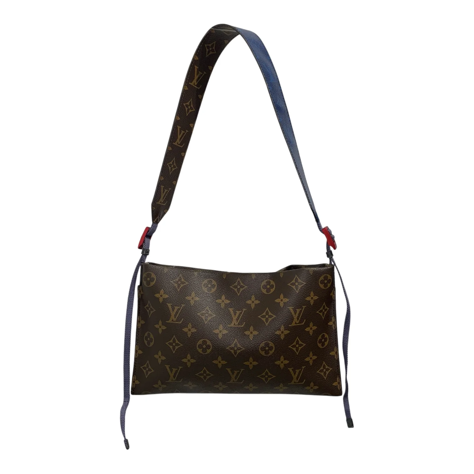 LOUIS VUITTON/Cross Body Bag/Monogram/Leather/BLU/Outdoor Pouch