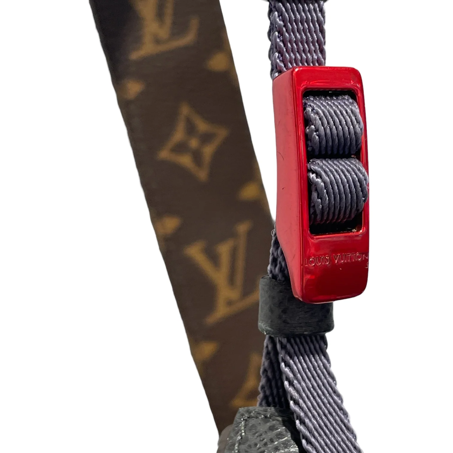 LOUIS VUITTON/Cross Body Bag/Monogram/Leather/BLU/Outdoor Pouch