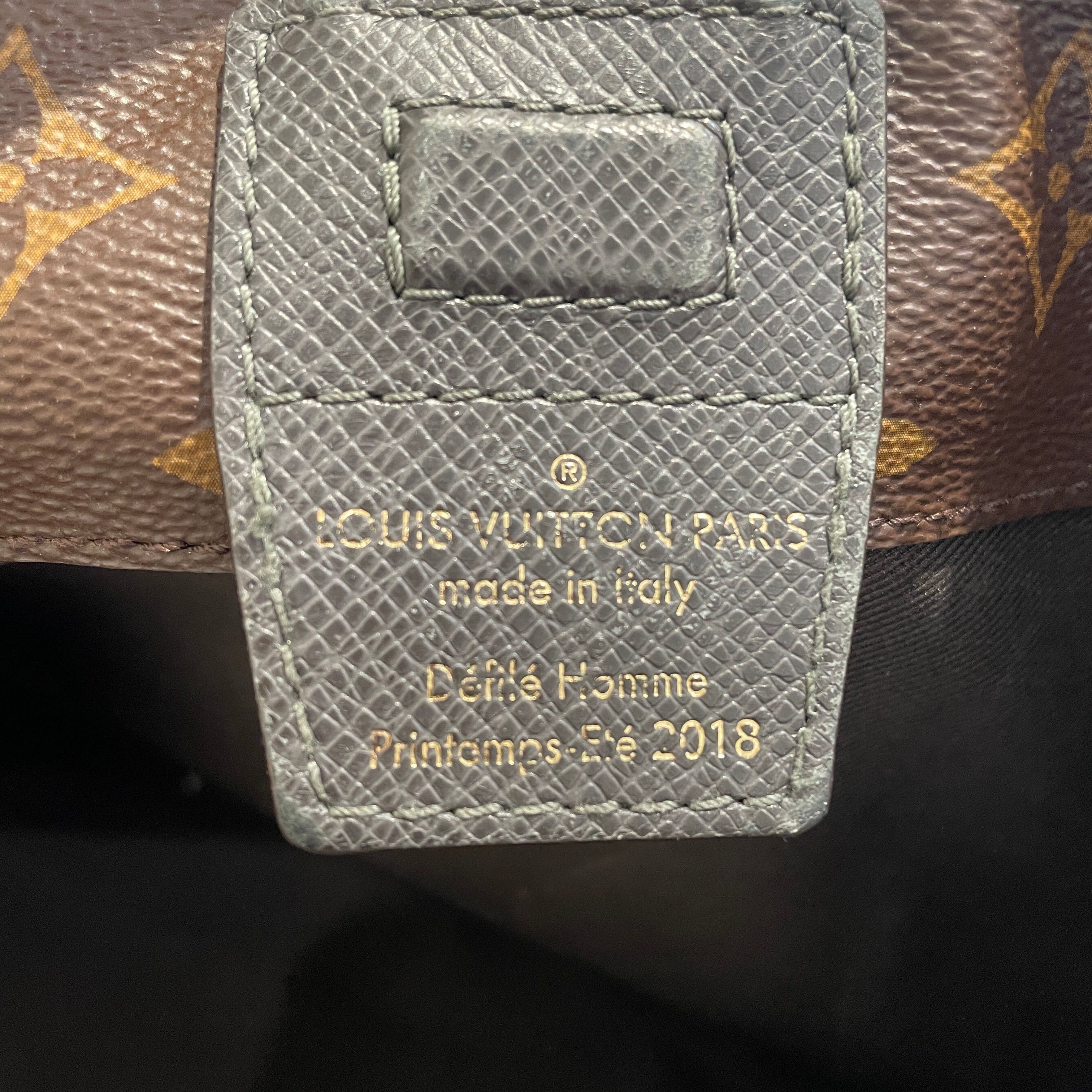 LOUIS VUITTON/Cross Body Bag/Monogram/Leather/BLU/Outdoor Pouch