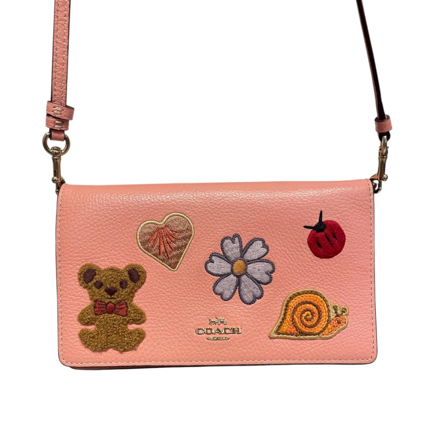 COACH/Cross Body Bag/PNK/creature patches