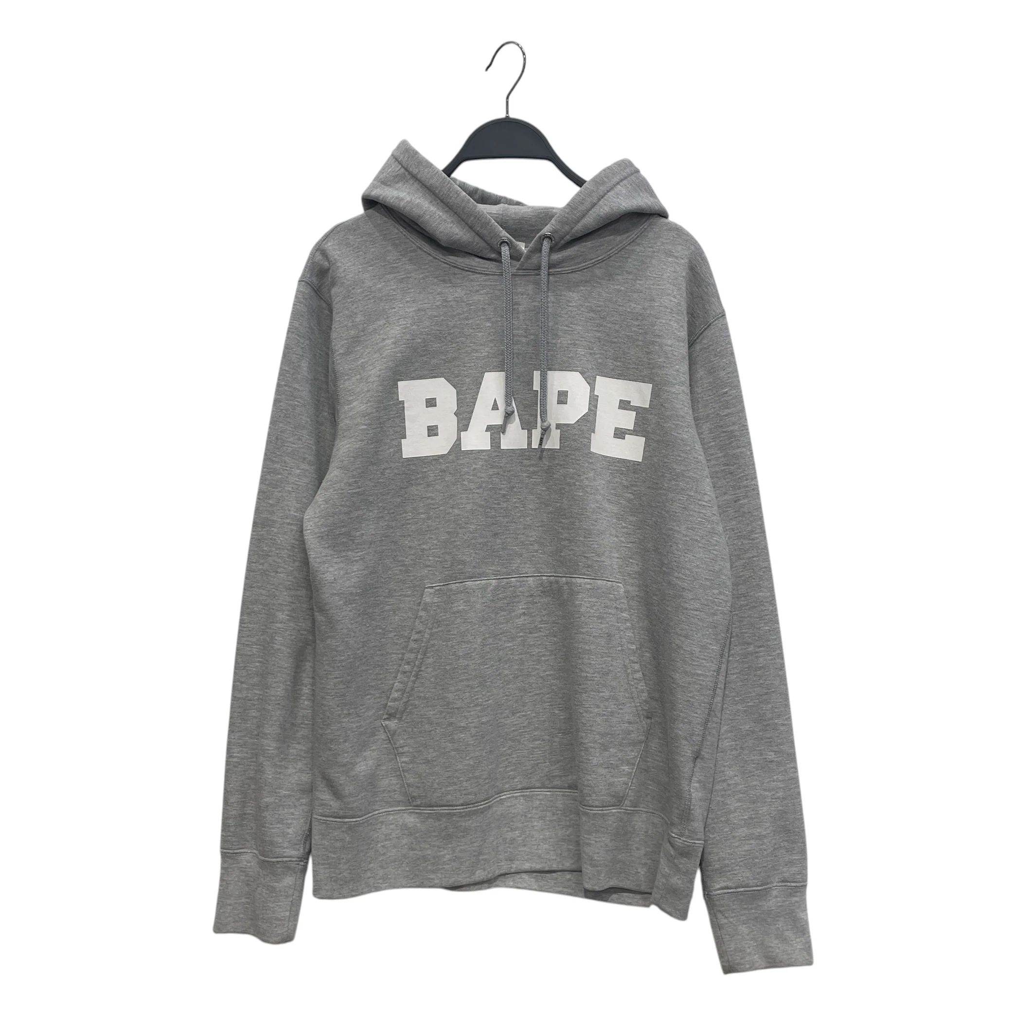 A BATHING APE/Hoodie/L/Cotton/GRY/FAMILY BAG HOODIE