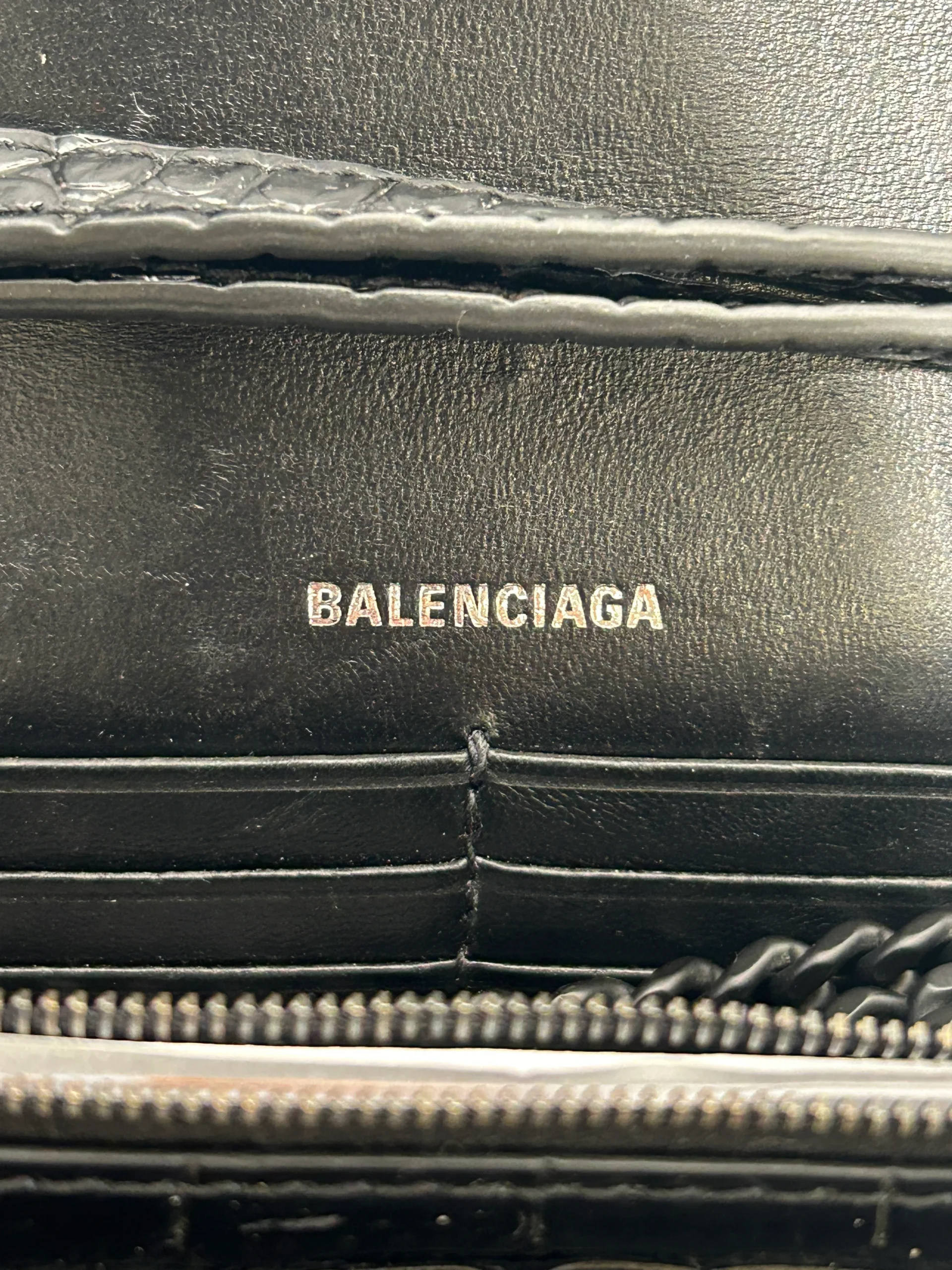BALENCIAGA/Bag/Animal Pattern/Leather/BLK/Embossed Leather