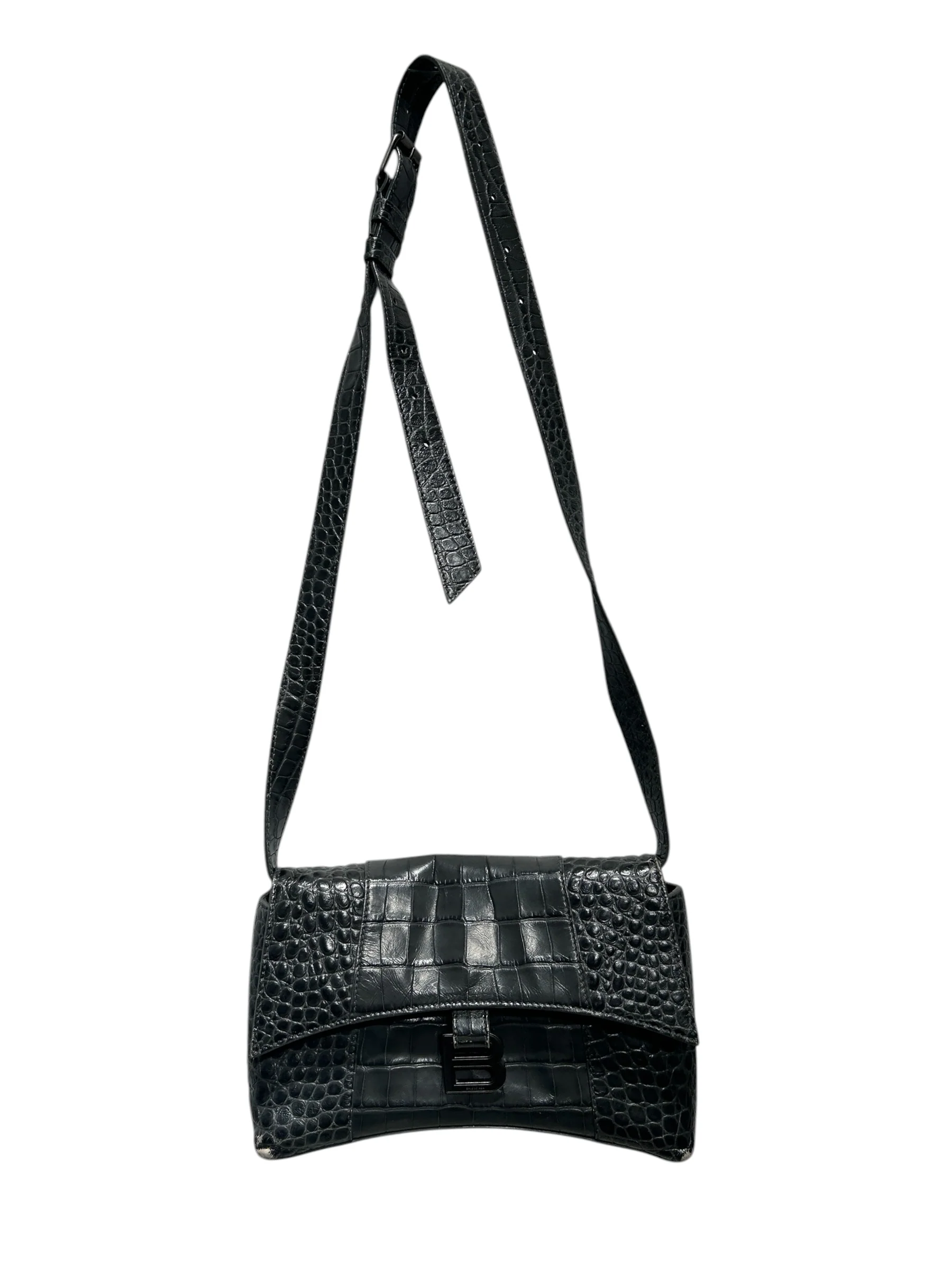 BALENCIAGA/Bag/Animal Pattern/Leather/GRY/Croc